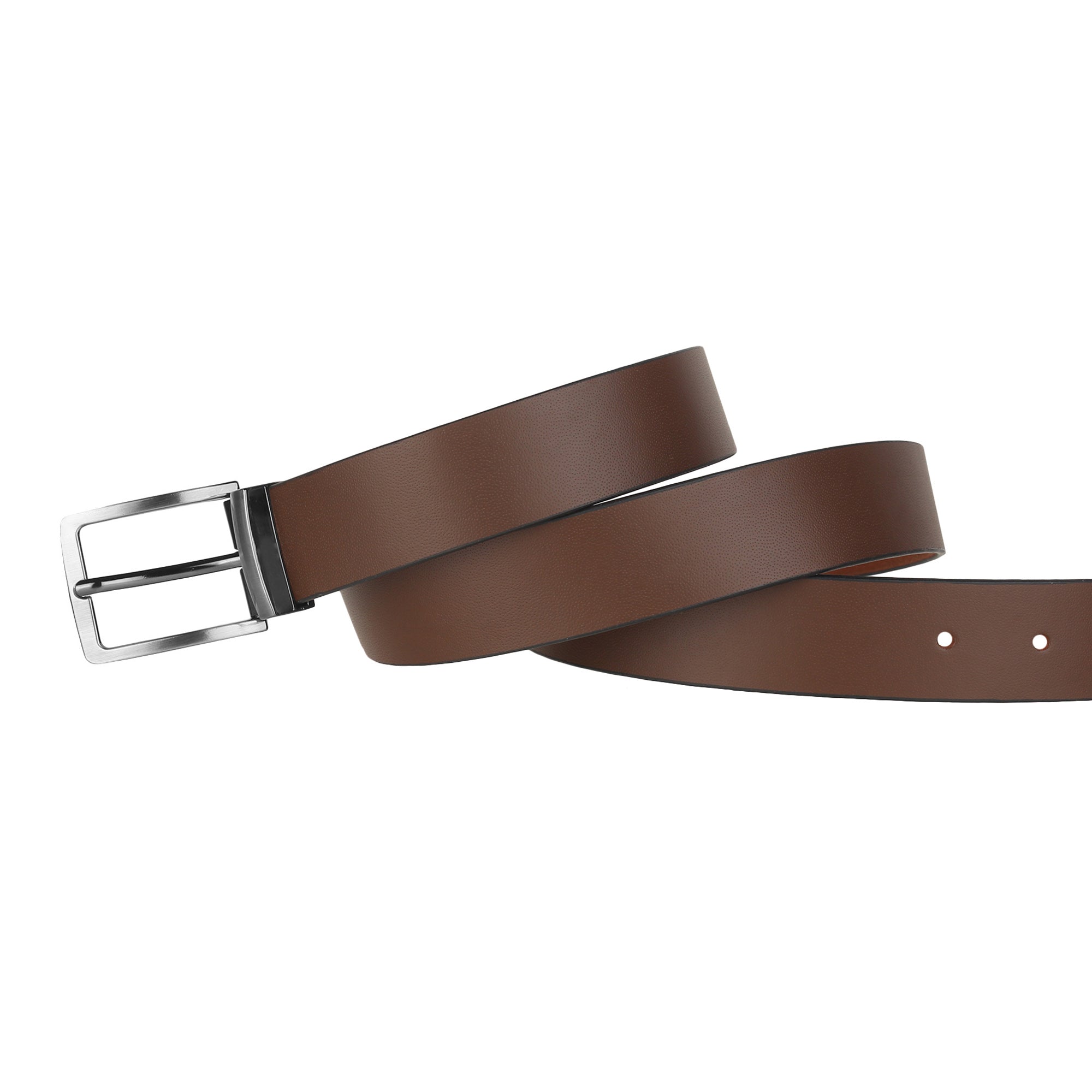 USL Black Brown Formal Leather Belt For Men and Boys