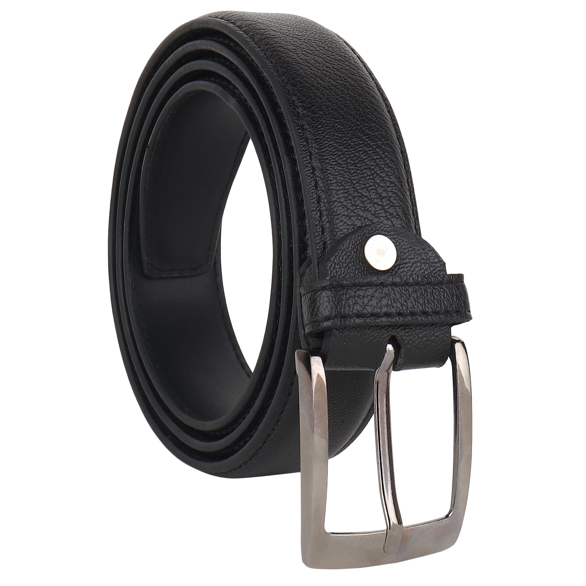 USL Vegan Leather Belt for Men, Belt for Men, Cut to Fit Style Belt with Adjustable Buckle