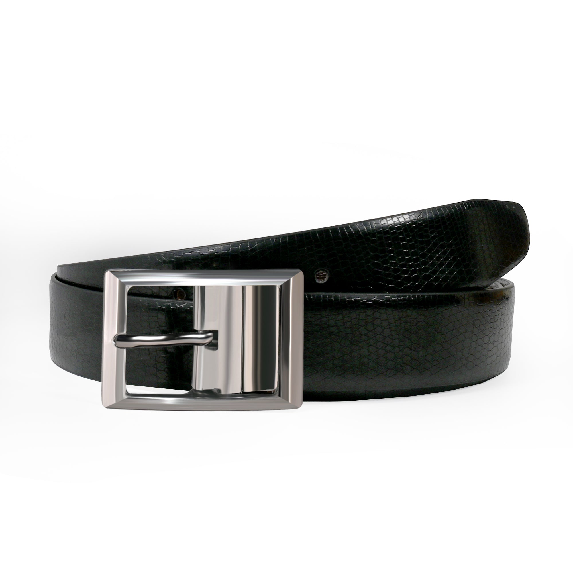 USL Reversible Leather Formal Black/Brown Belt For Men