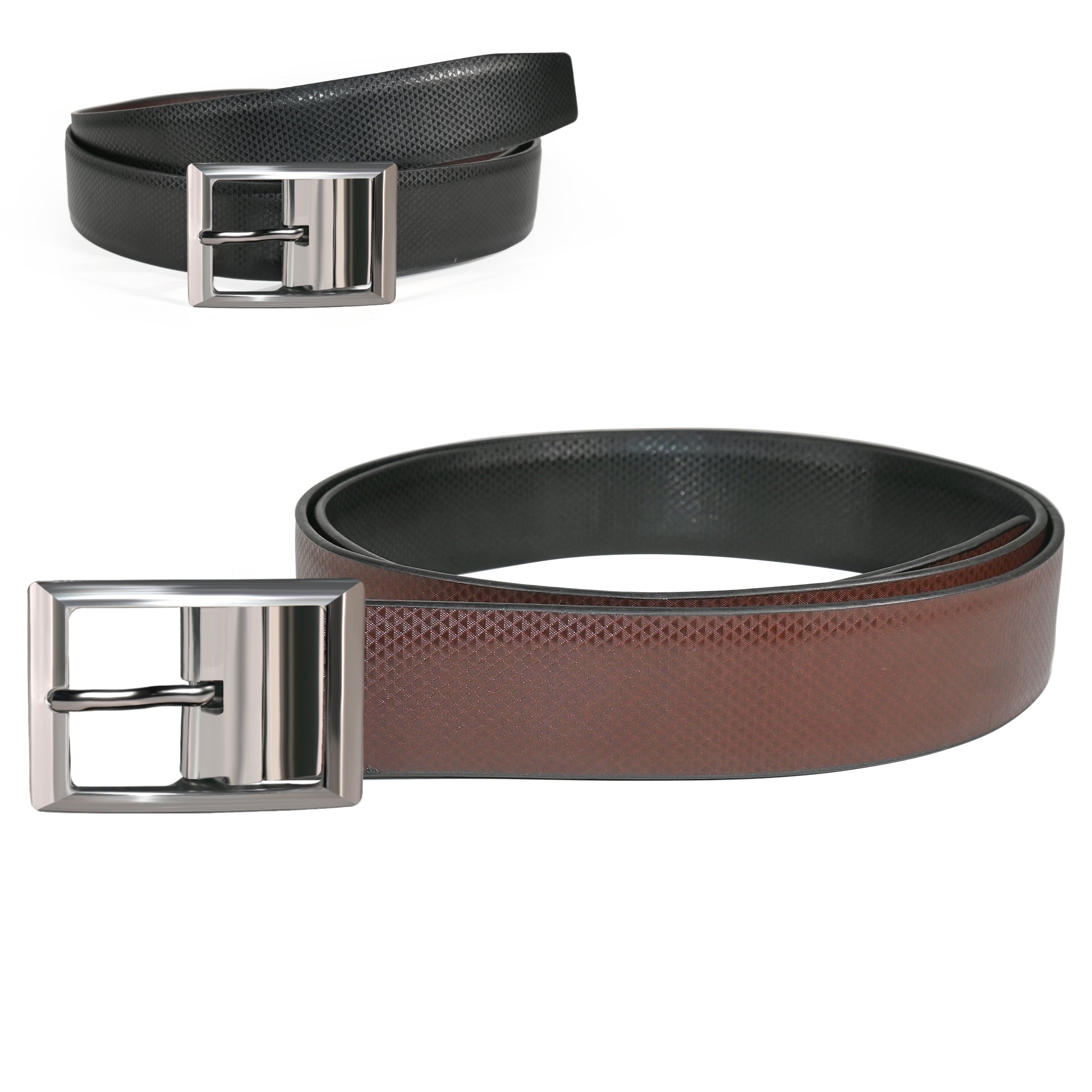 USL Formal &amp; Casual Reversible Pu-Leather Belt for Men (Color-Black/Brown, Two in Belt, Upto 44 Inches of waist size)