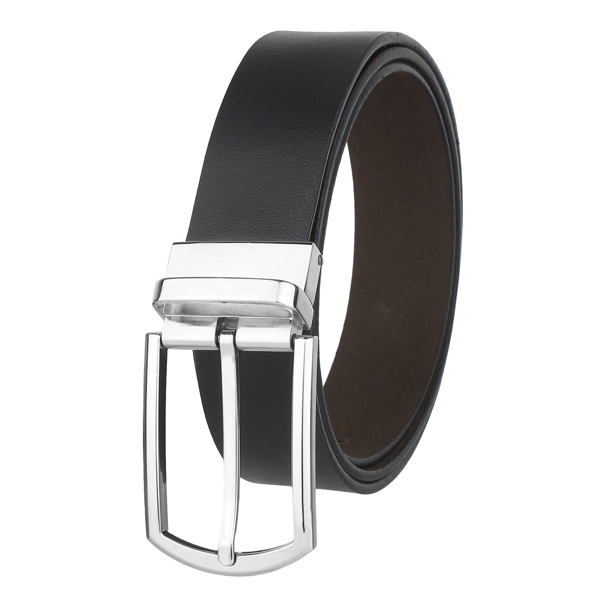 USL Black Brown Formal Leather Belt For Men and Boys