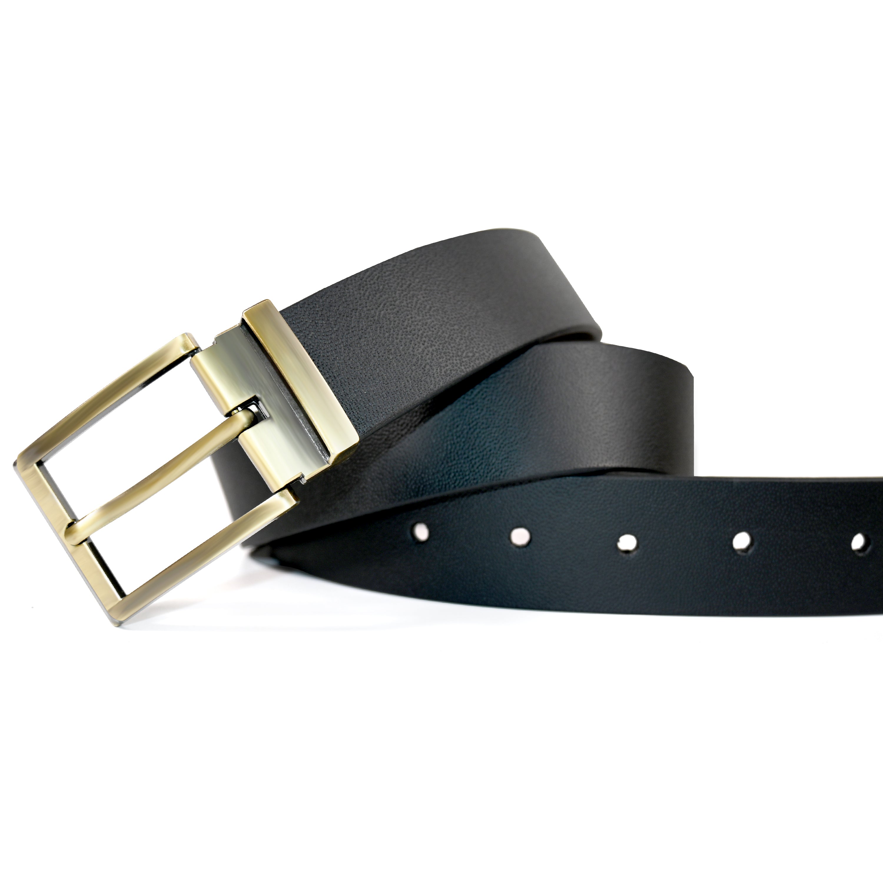 USL Men's Leather belt (Formal/Casual) (Colour -Brown/Black) Buckle Adjustable Size Genuine Leather