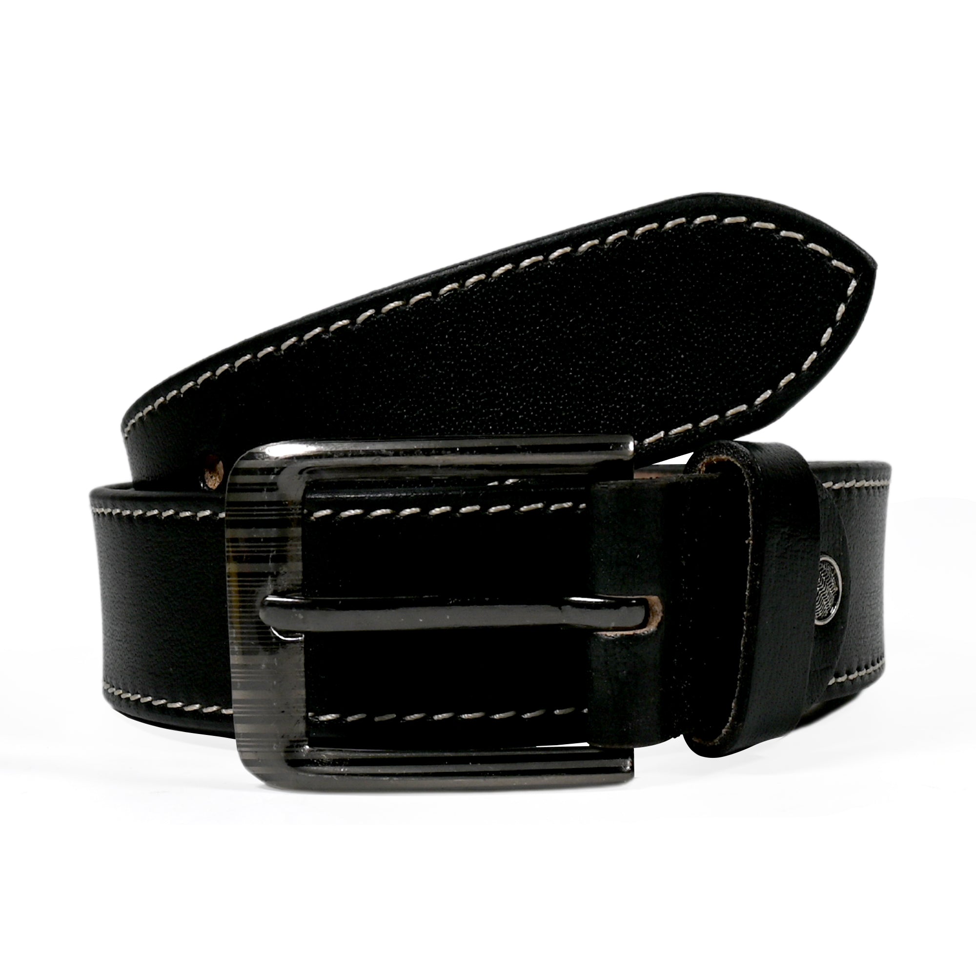 USL Men Casual Formal Brown Genuine Leather Belt