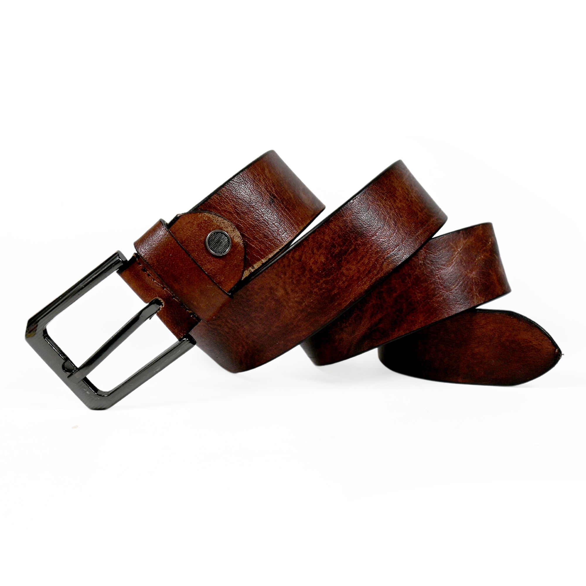 USL Men Casual, Evening, Formal, Party Tan Genuine Leather Belt