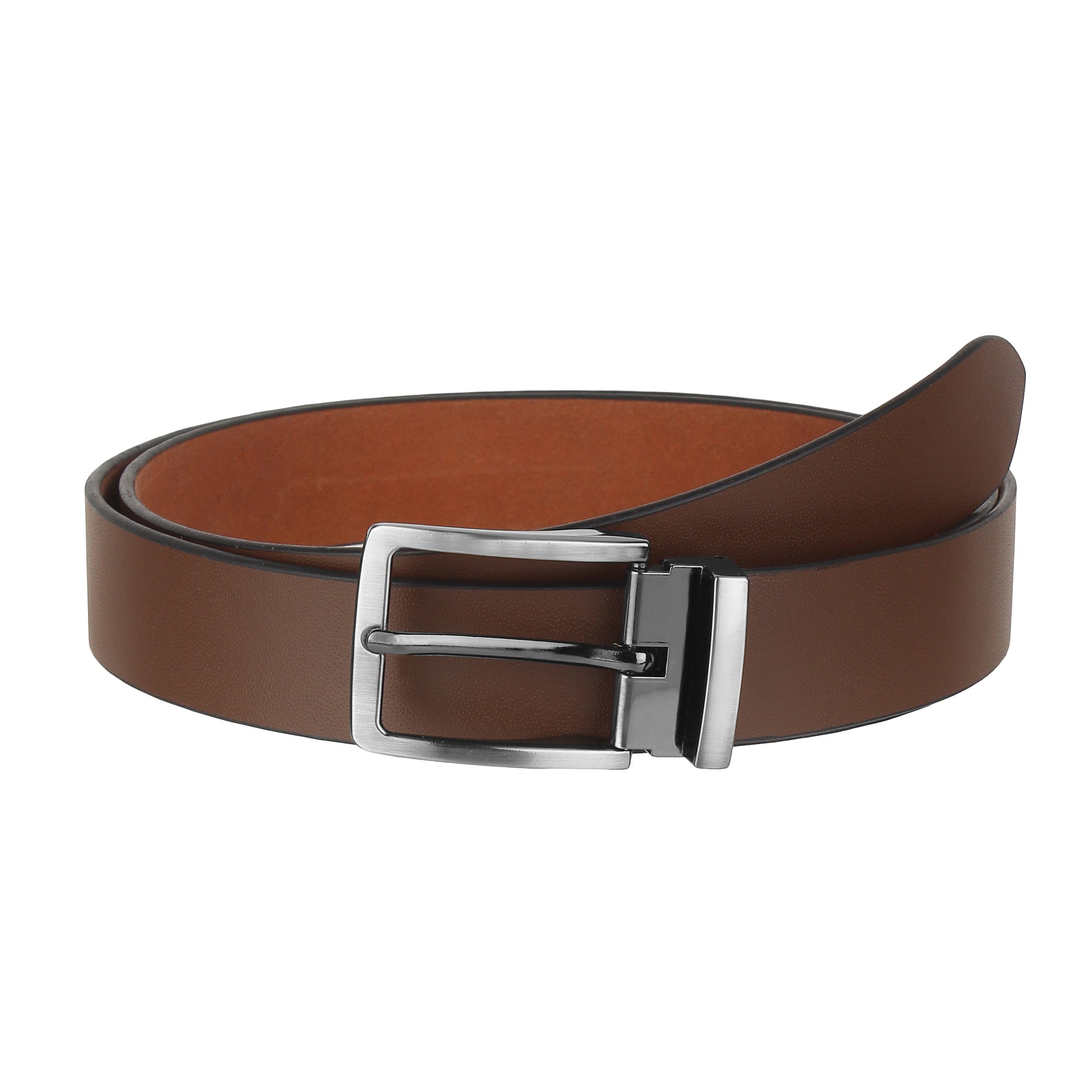 USL Black Brown Formal Leather Belt For Men and Boys