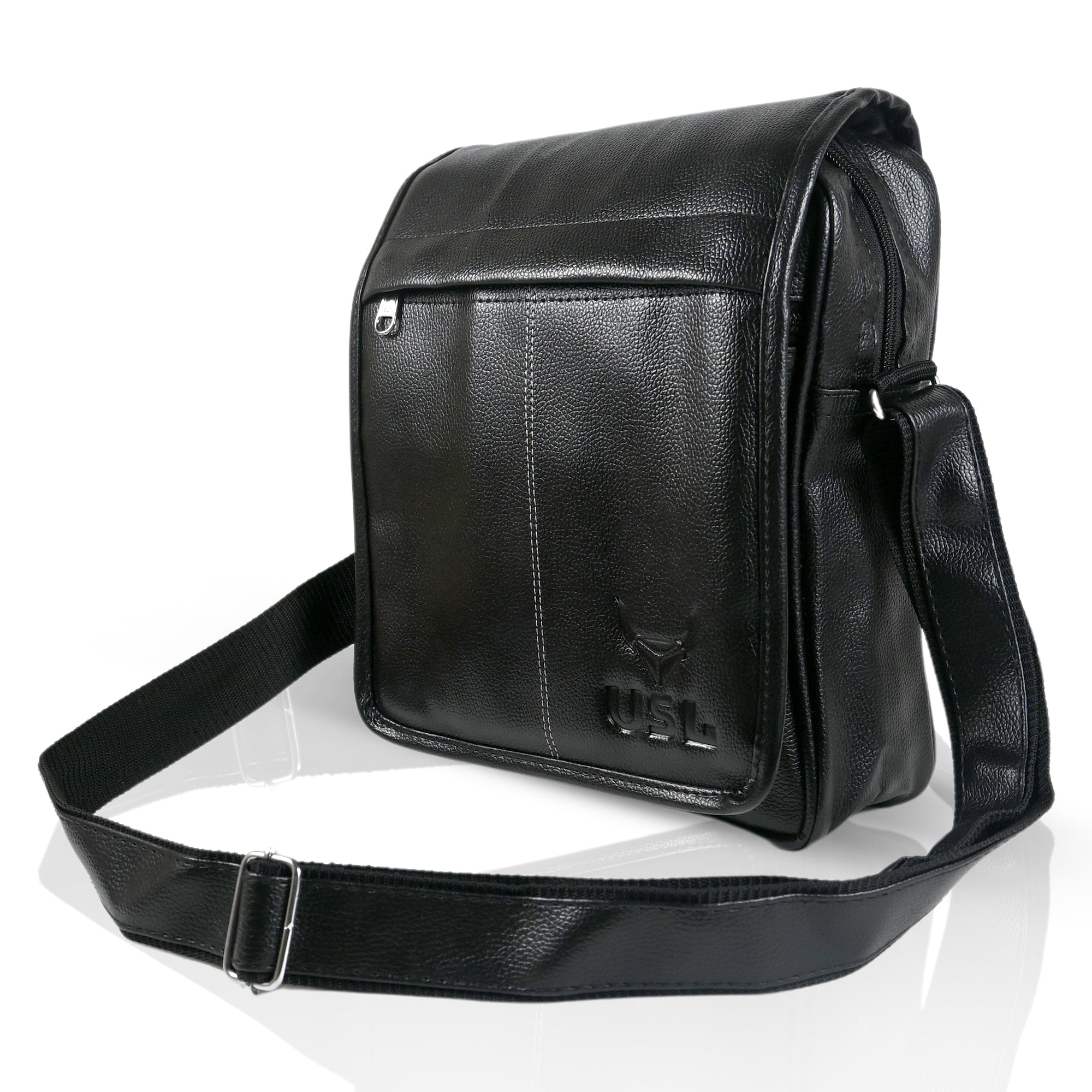 USL Black Brown Tan Men & Women Sling Bag for office use