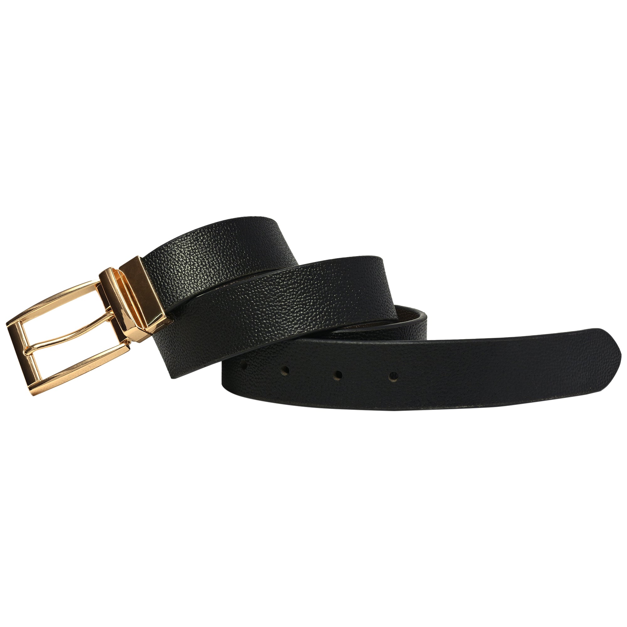 USL Genuine Leather Formal/Casual Reversible Belt for Men with Premium Golden Buckle