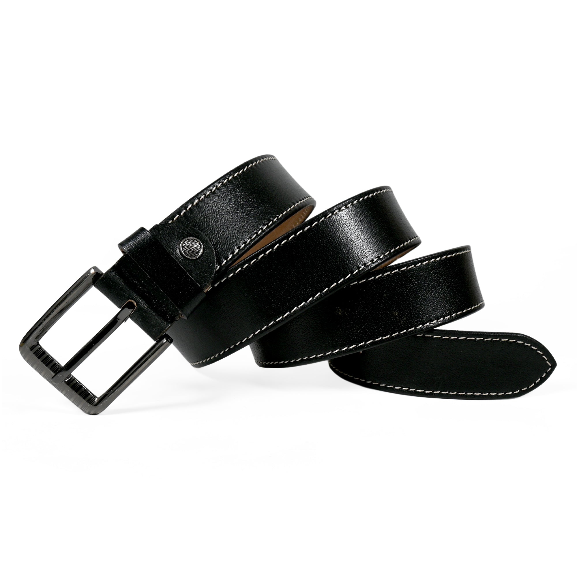 USL Men Casual Formal Brown Genuine Leather Belt