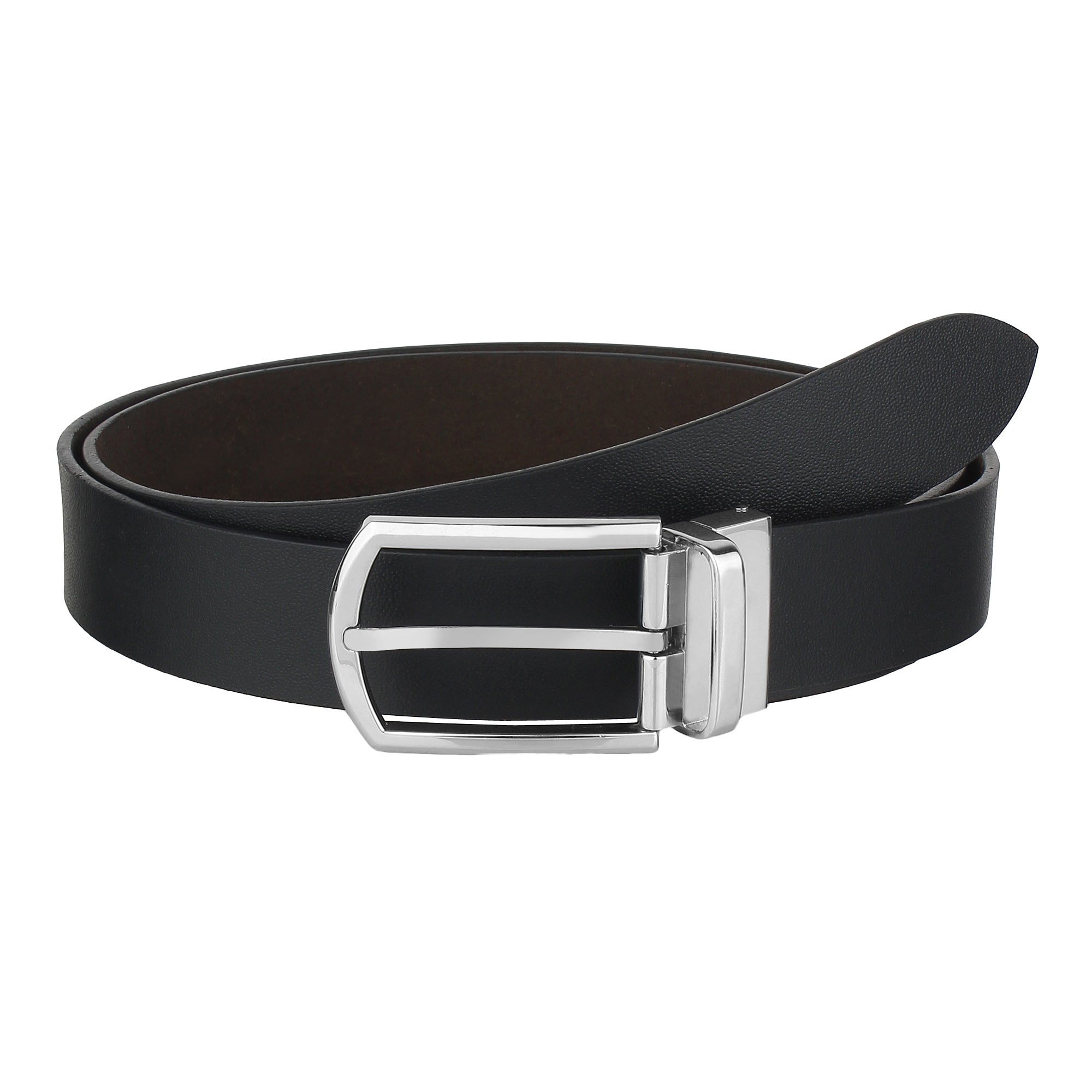 USL Black Brown Formal Leather Belt For Men and Boys