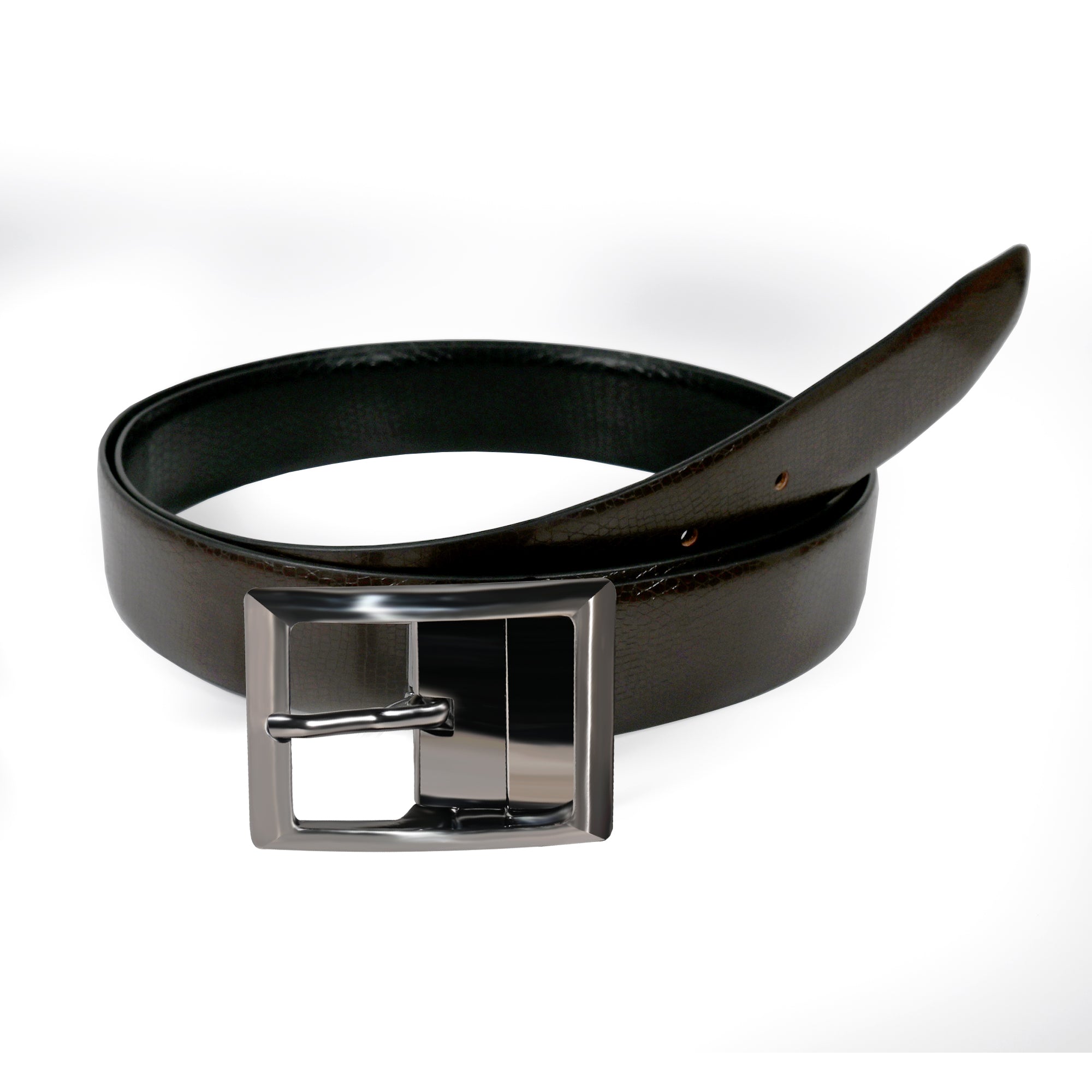 USL Reversible Leather Formal Black/Brown Belt For Men