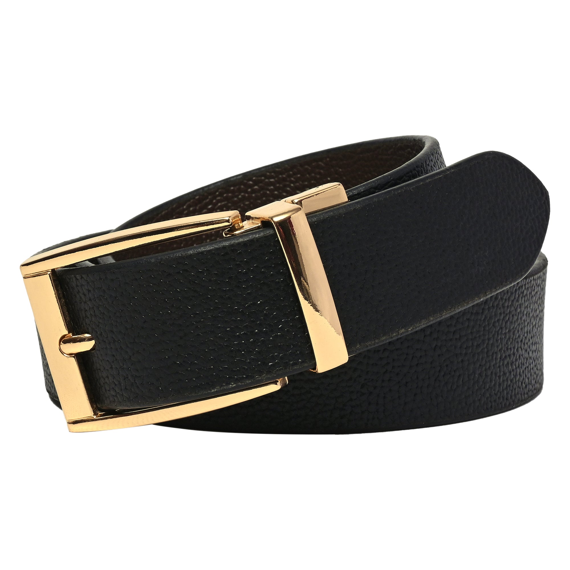 USL Genuine Leather Formal/Casual Reversible Belt for Men with Premium Golden Buckle