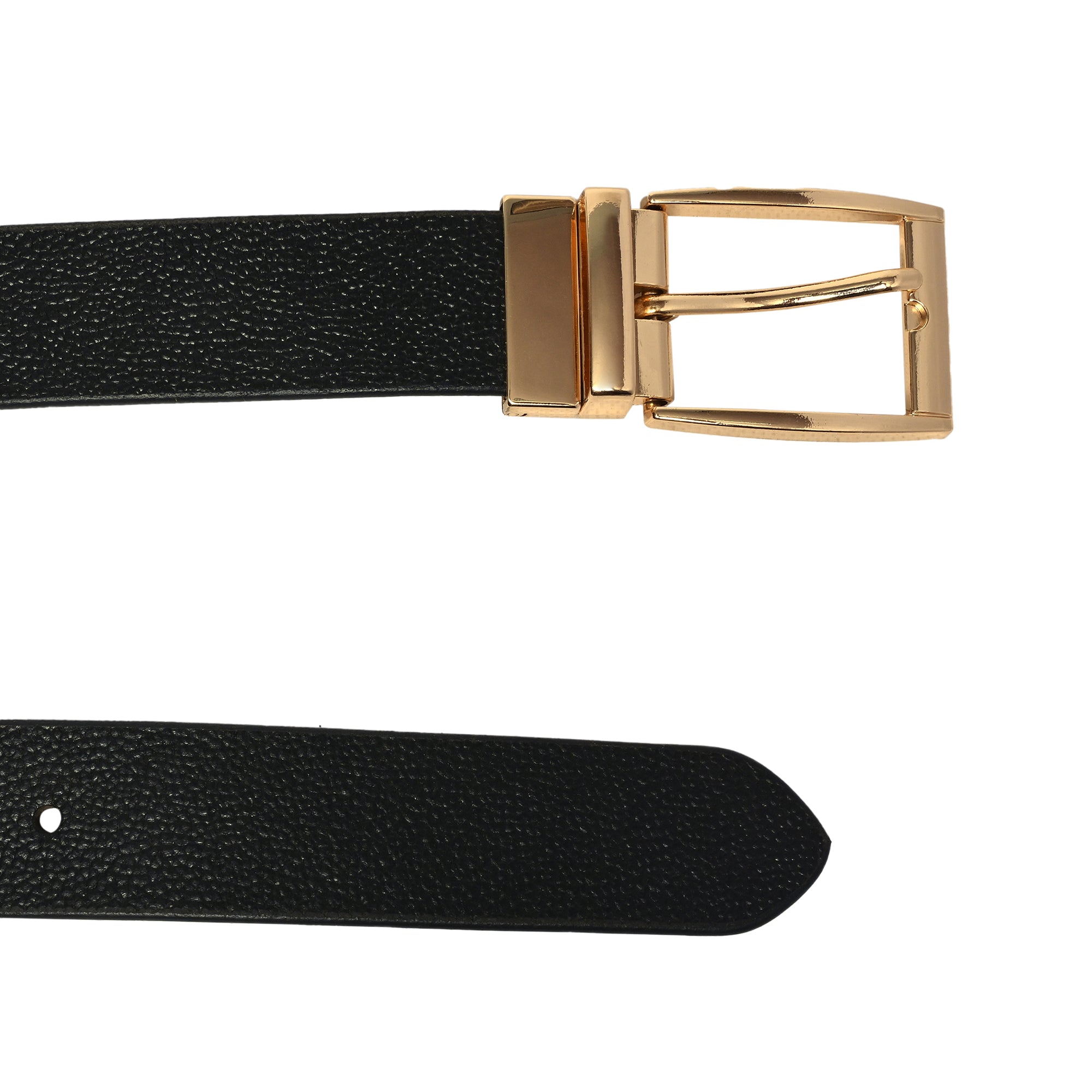 USL Genuine Leather Formal/Casual Reversible Belt for Men with Premium Golden Buckle