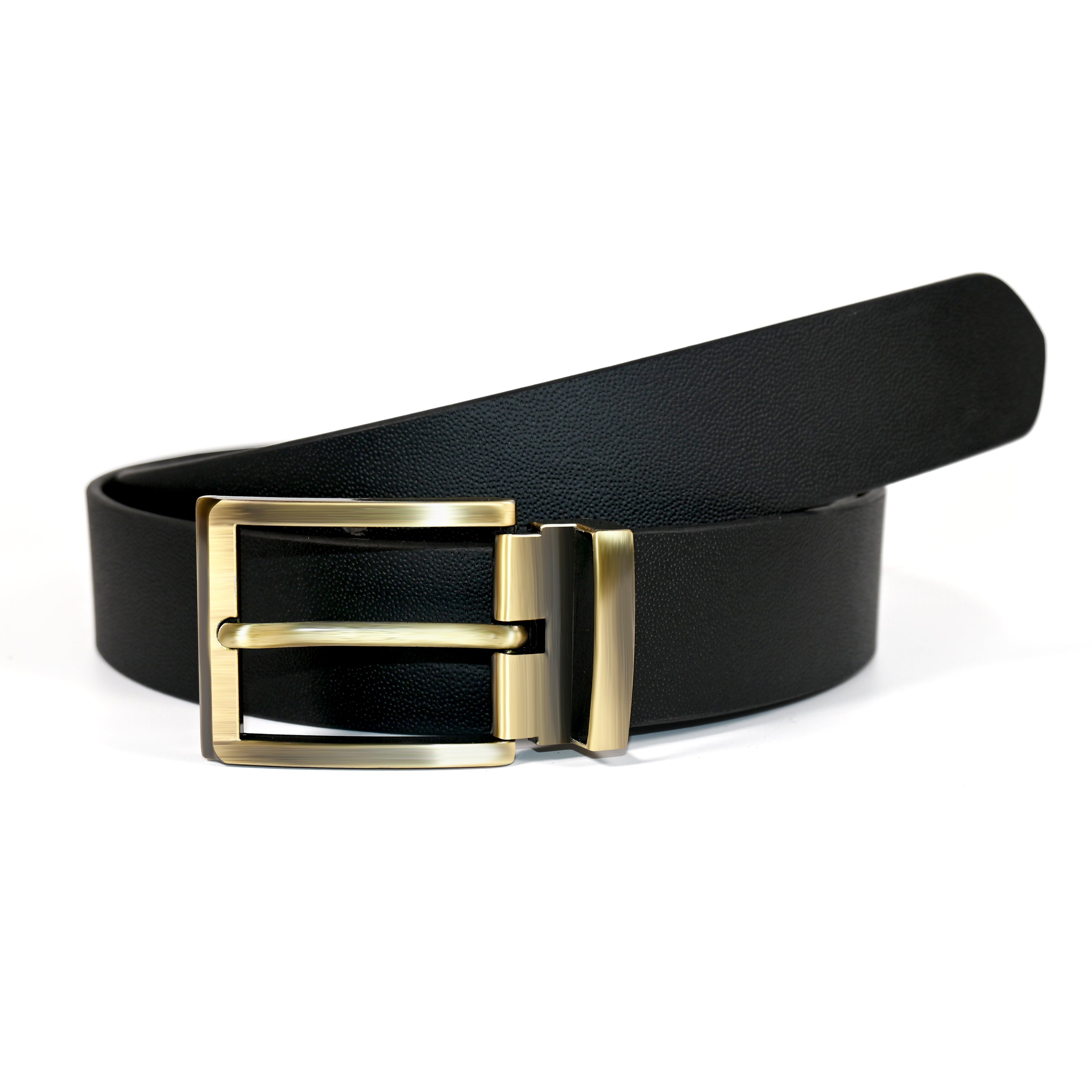 USL Men's Leather belt (Formal/Casual) (Colour -Brown/Black) Buckle Adjustable Size Genuine Leather