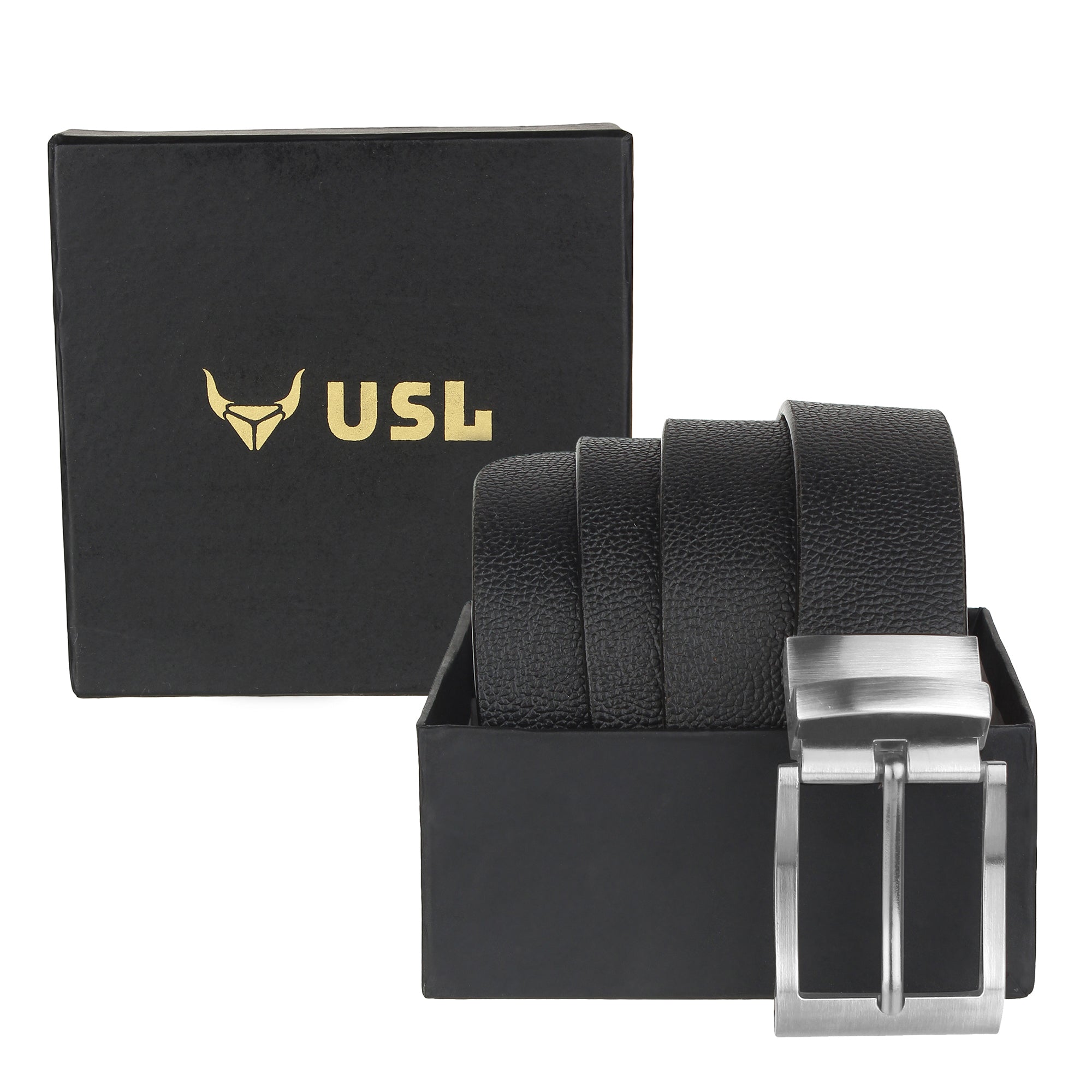 USL Formal Genuine Leather Belt With Adjustable Buckle For Men And Boys