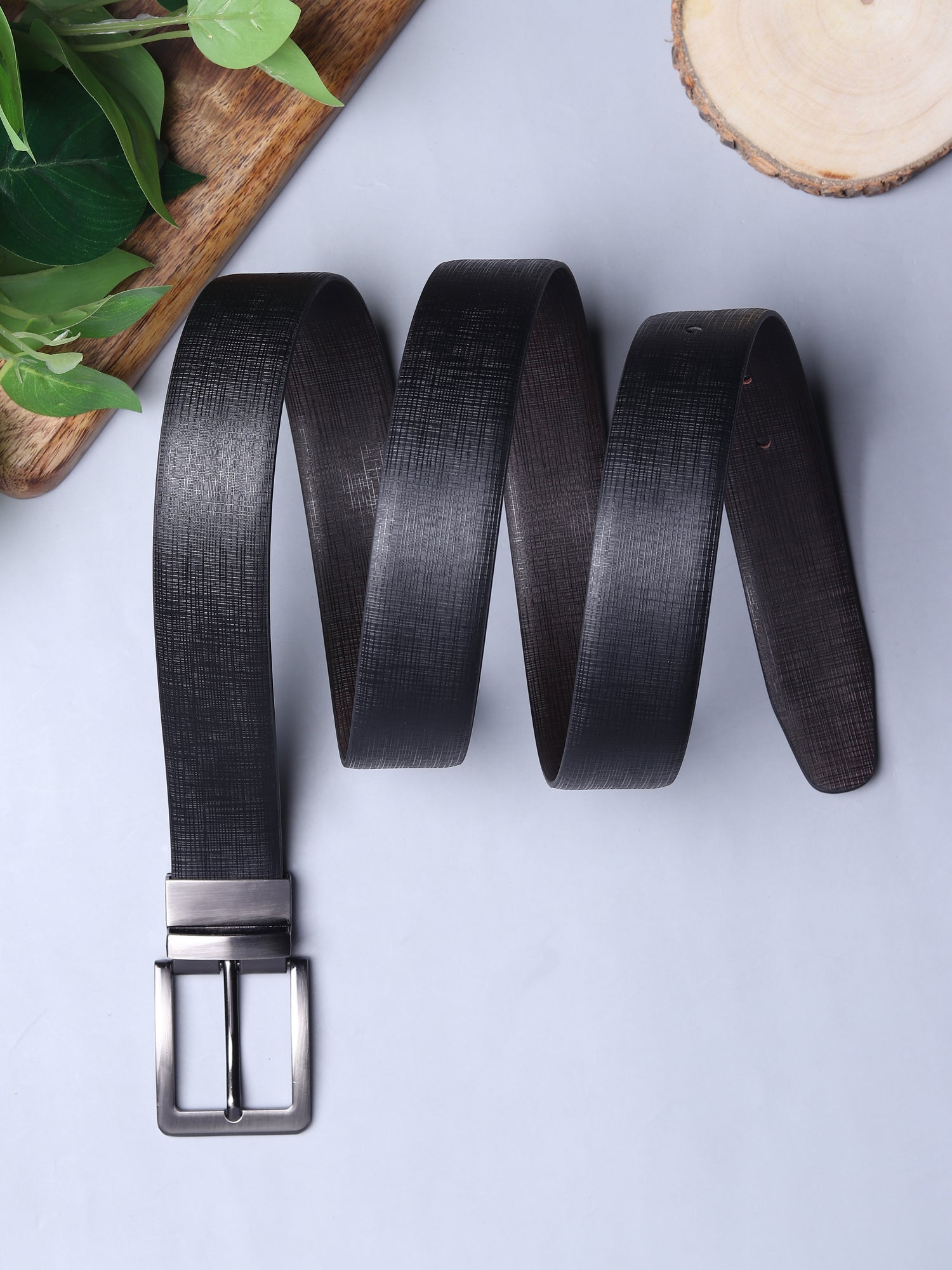 USL Men's Reversible PU Leather Belt