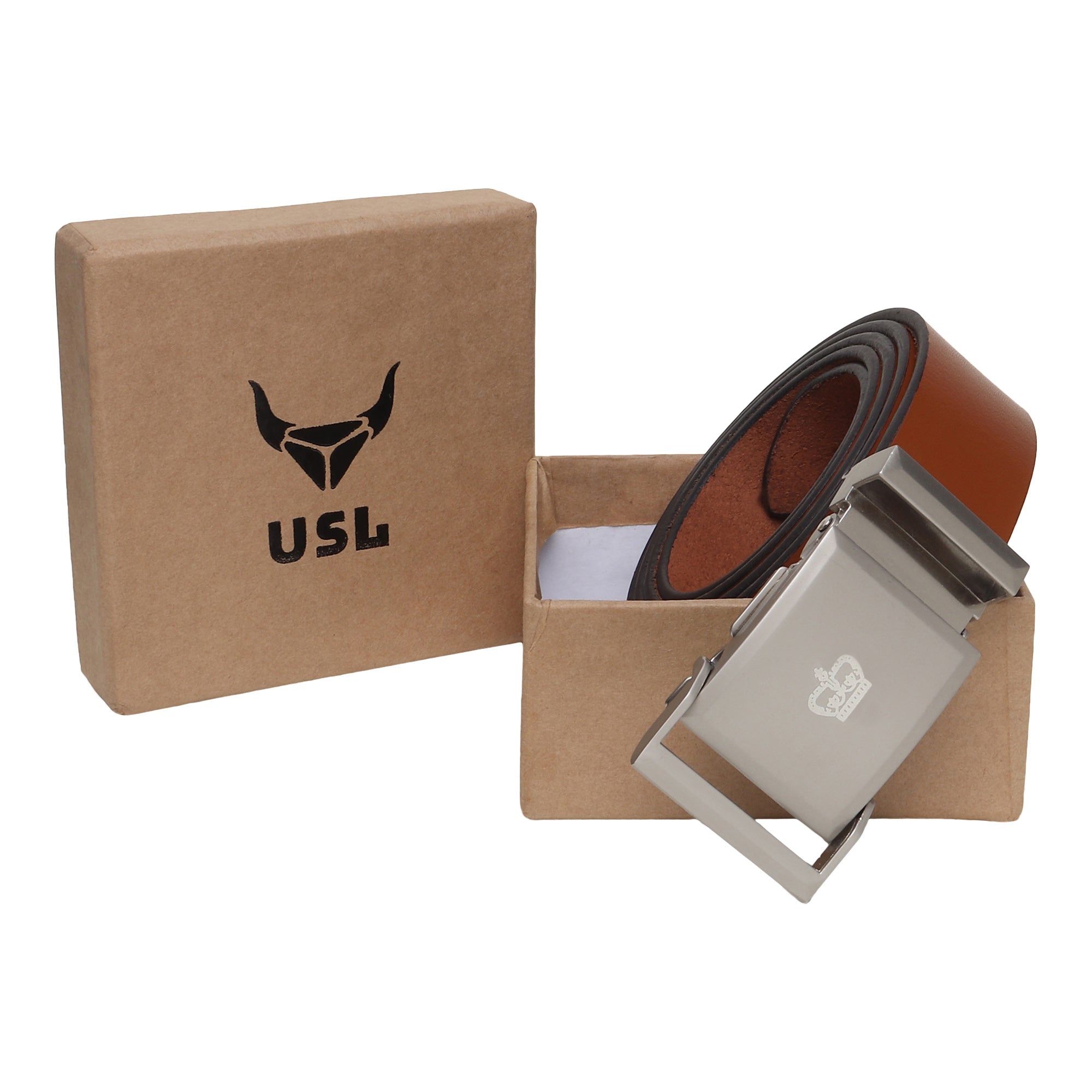 USL Army Lock Casual Original Leather Belt for Men Color -Black Waist belt