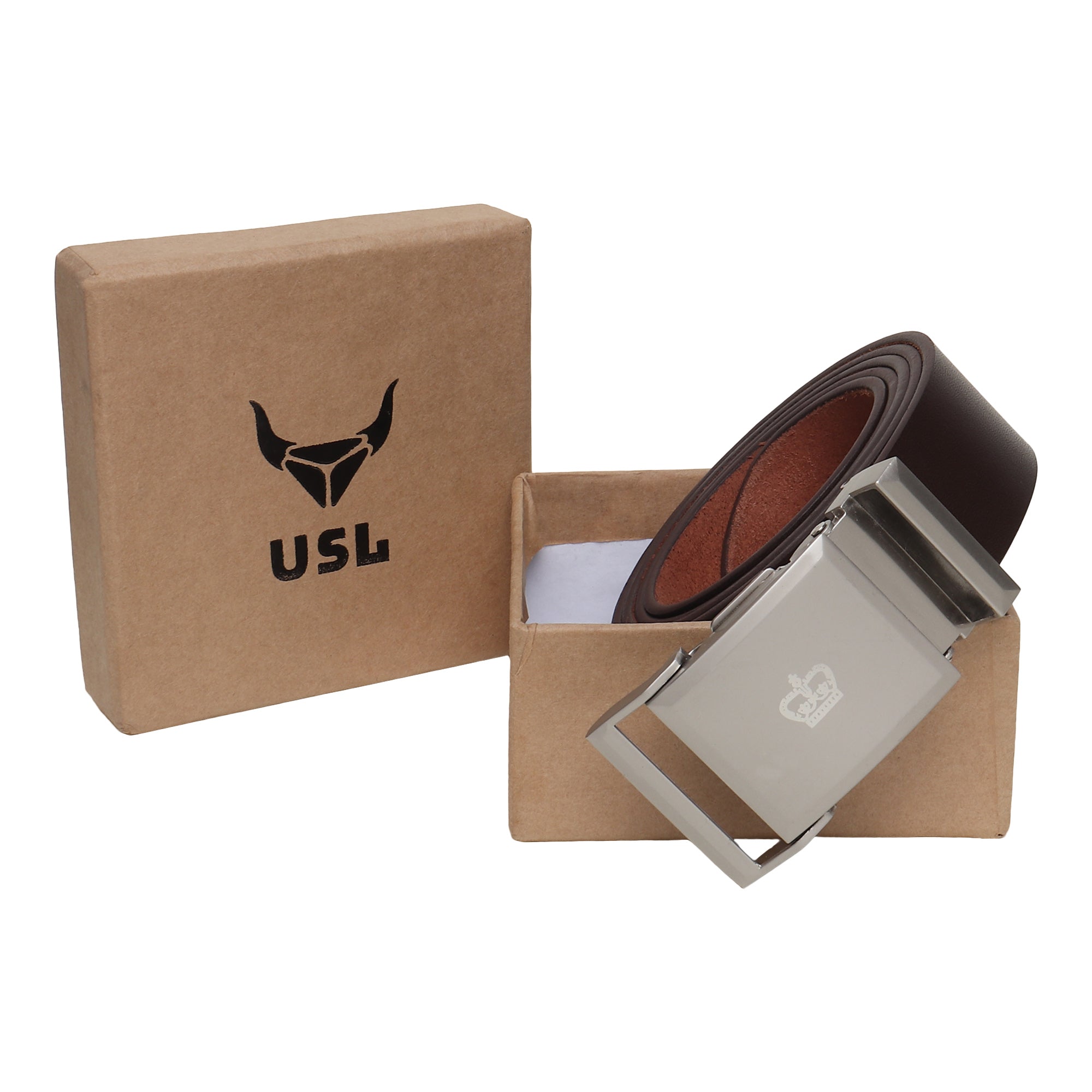 USL Army Lock Casual Original Leather Belt for Men Color -Black Waist belt