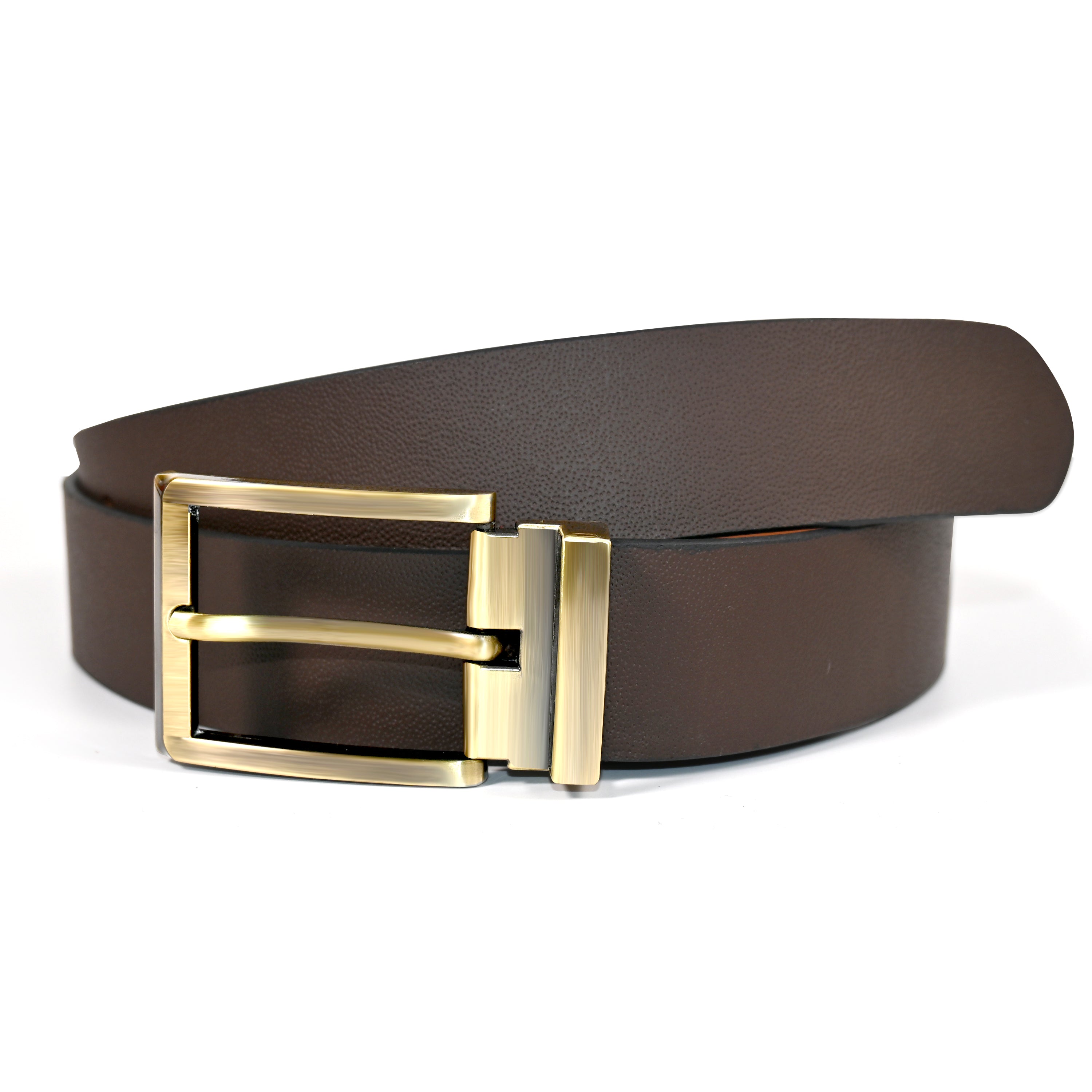 USL Men's Leather belt (Formal/Casual) (Colour -Brown/Black) Buckle Adjustable Size Genuine Leather