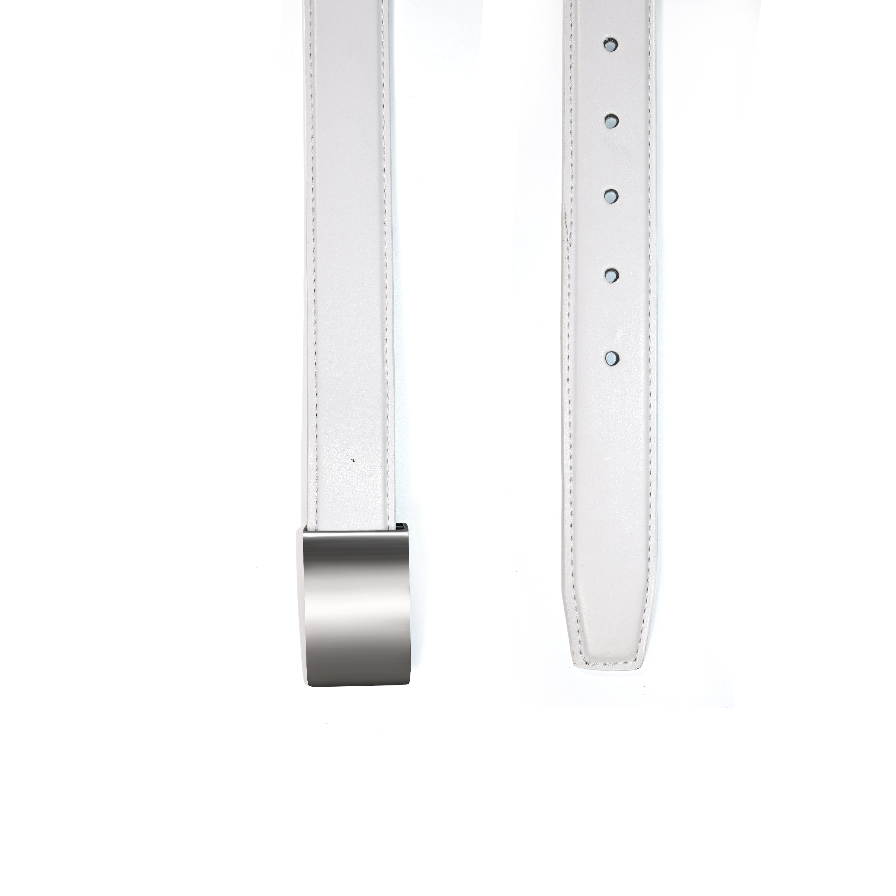 USL Faux Leather Cowboy white Belt for Men - Adjustable Size Fits Waist 28-42 Inches - Durable and Stylish Accessory