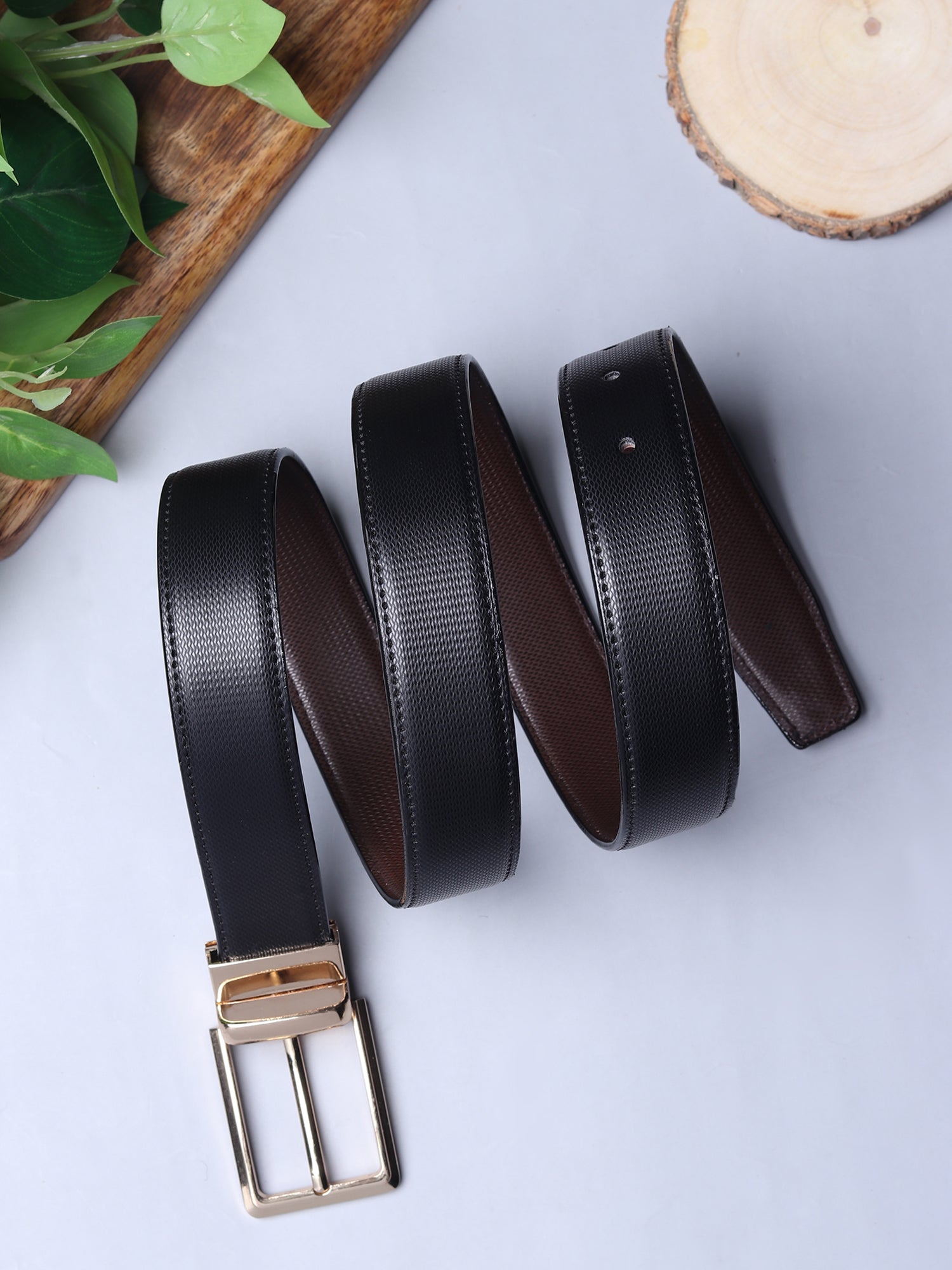 USL Reversible PU-Leather Formal Black/Brown Belt For Men (Color-Black/Brown) belt for men, formal belt, gift for gents, Gents belt, mens belt.