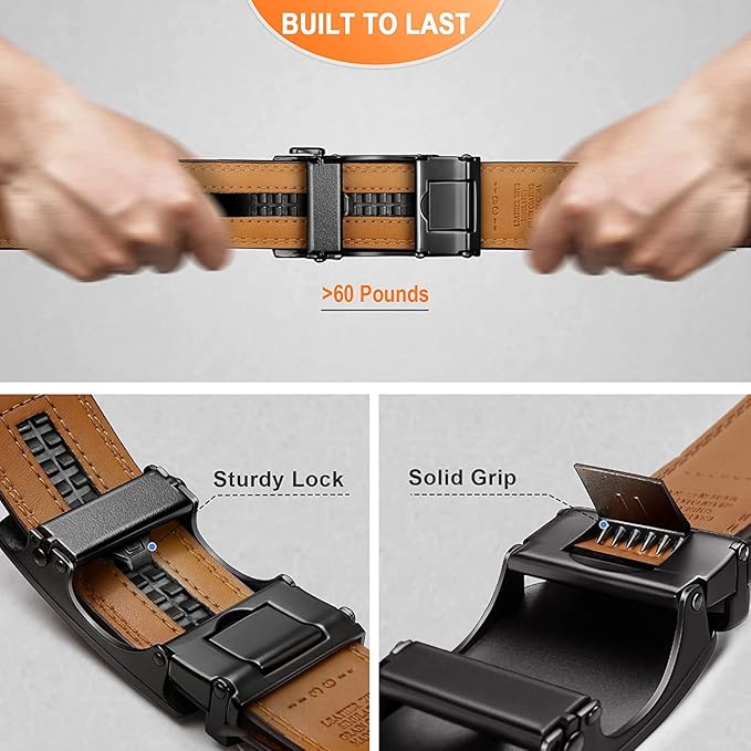 USL Vegan Leather AutoLock Belt for Men