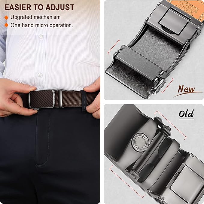 USL Vegan Leather AutoLock Belt for Men