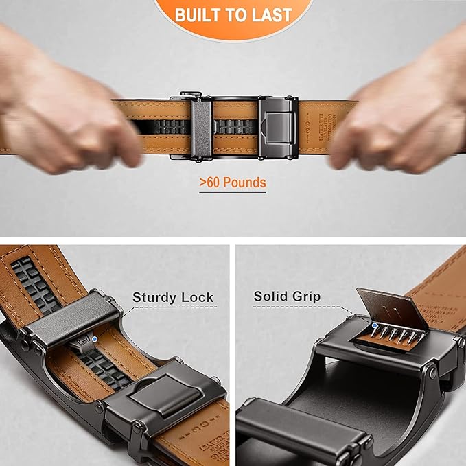 USL Vegan Leather AutoLock Belt for Men