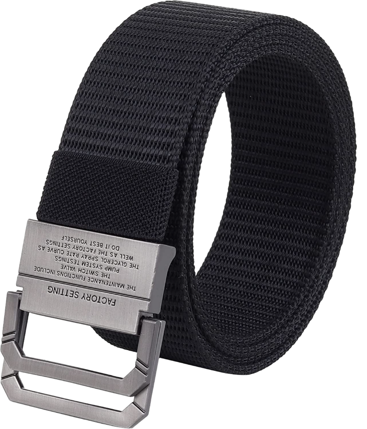 USL Double Ring Nylon Woven Fabric Belt for Men/Women/Unisex Free Size