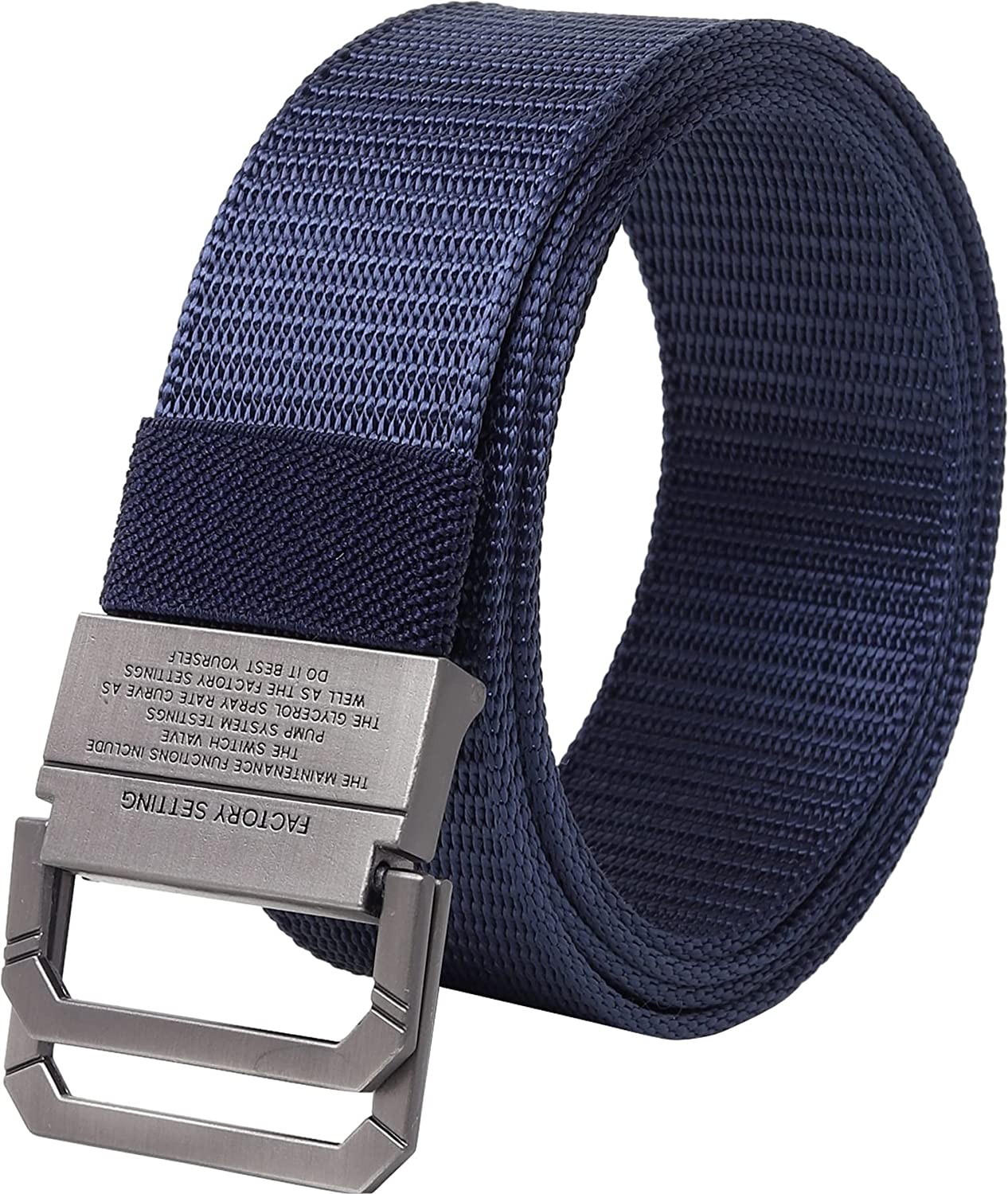 USL Double Ring Nylon Woven Fabric Belt for Men/Women/Unisex Free Size