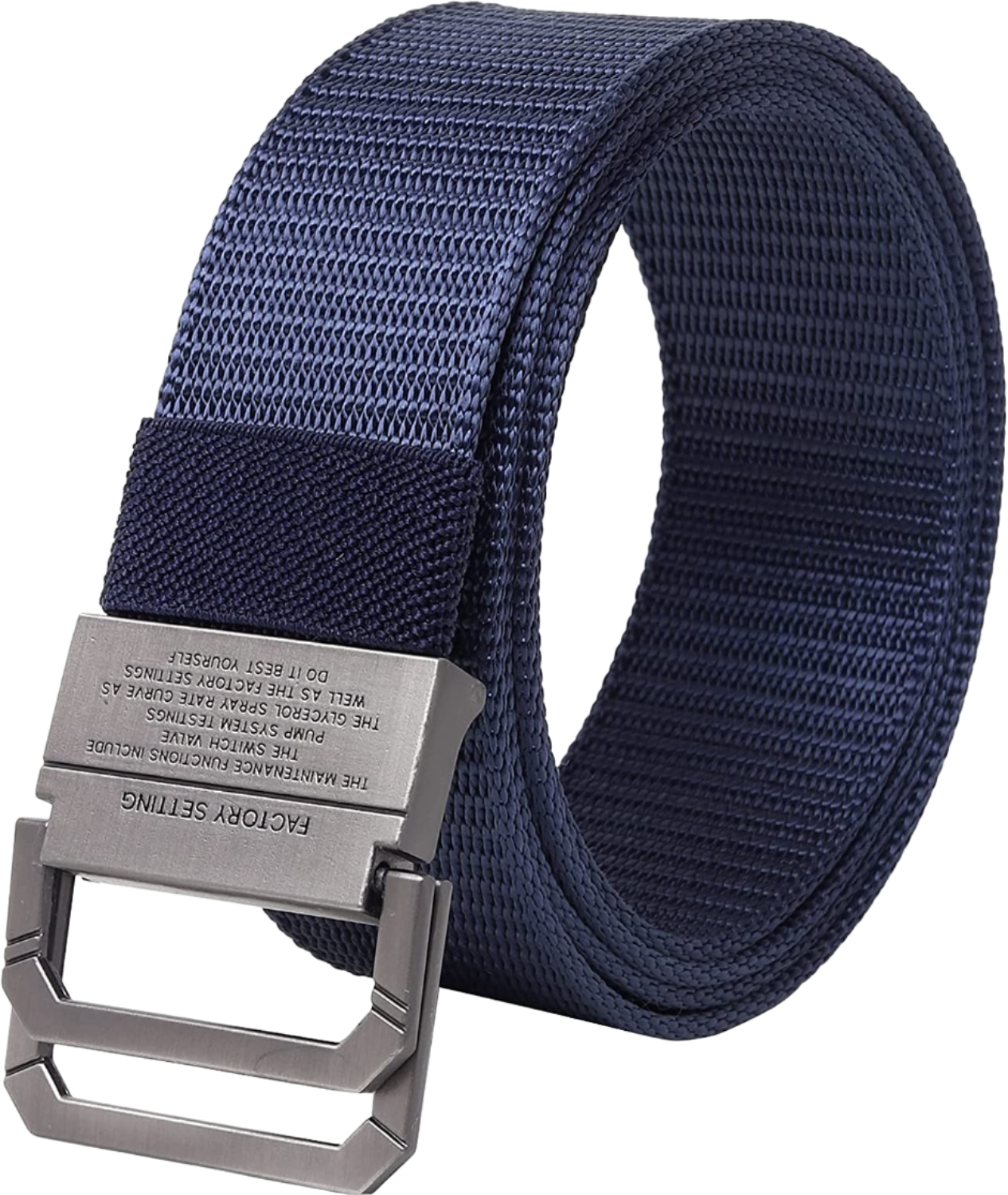 USL Double Ring Nylon Woven Fabric Belt for Men/Women/Unisex Free Size