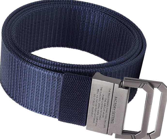 USL Double Ring Nylon Woven Fabric Belt for Men/Women/Unisex Free Size