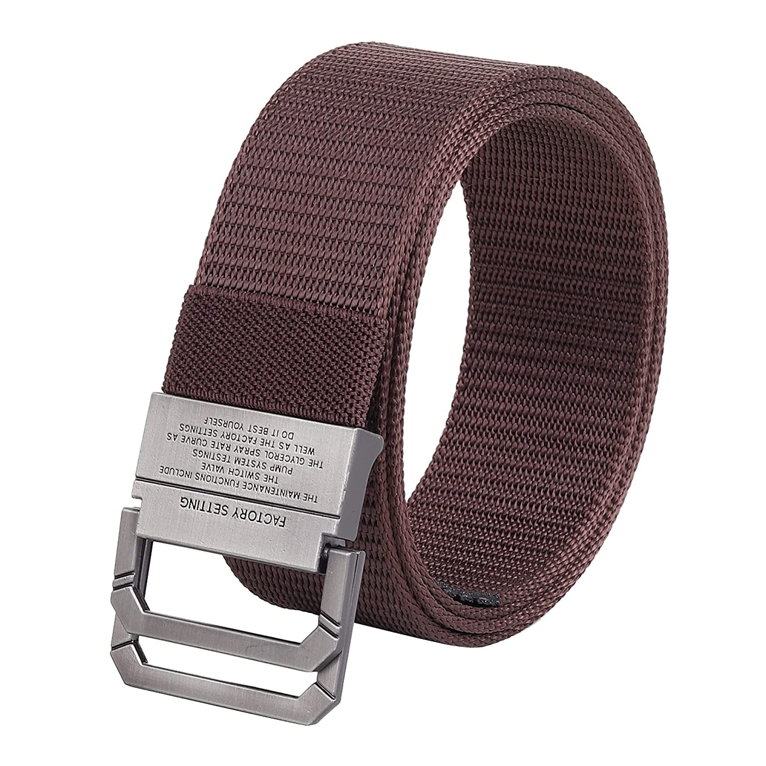 USL Double Ring Nylon Woven Fabric Belt for Men/Women/Unisex Free Size