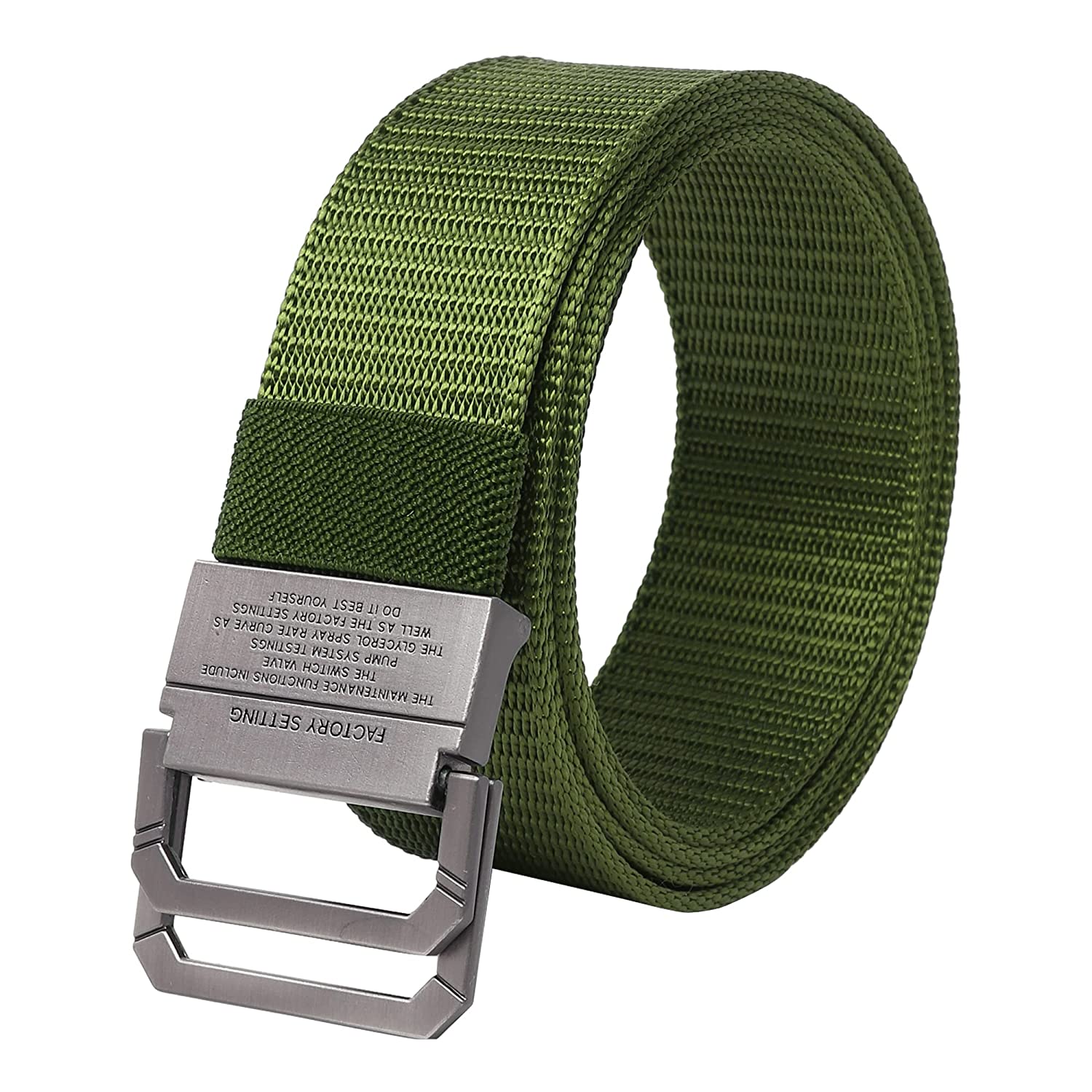 USL Double Ring Nylon Woven Fabric Belt for Men/Women/Unisex Free Size