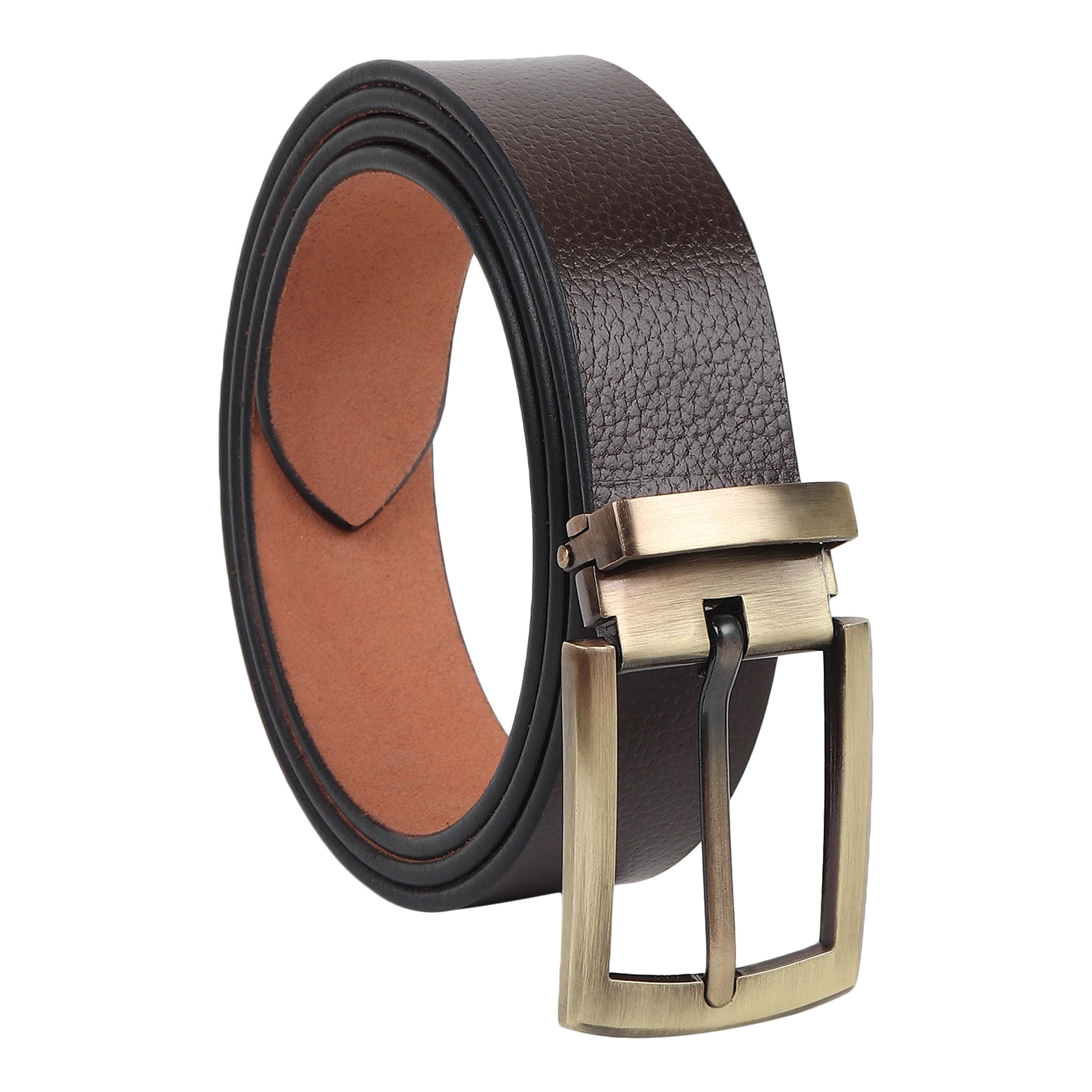 USL 1.5" Full Grain Leather Belts for Men with Metal Buckle, Heavy Duty Mens Casual Belts in Gift Box