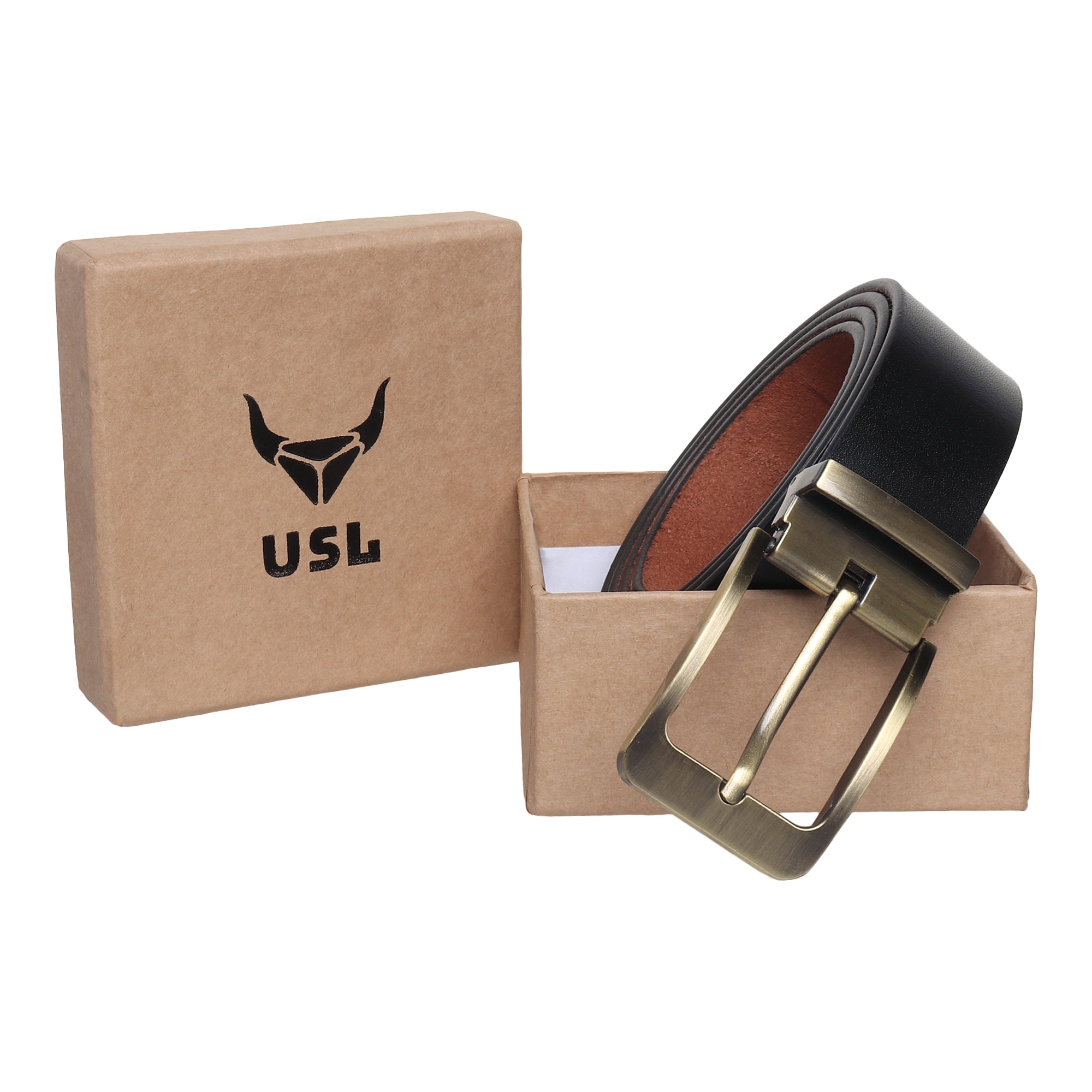 USL Mens Leather Belt | Leather Belt For Men | Formal Mens Leather Belt