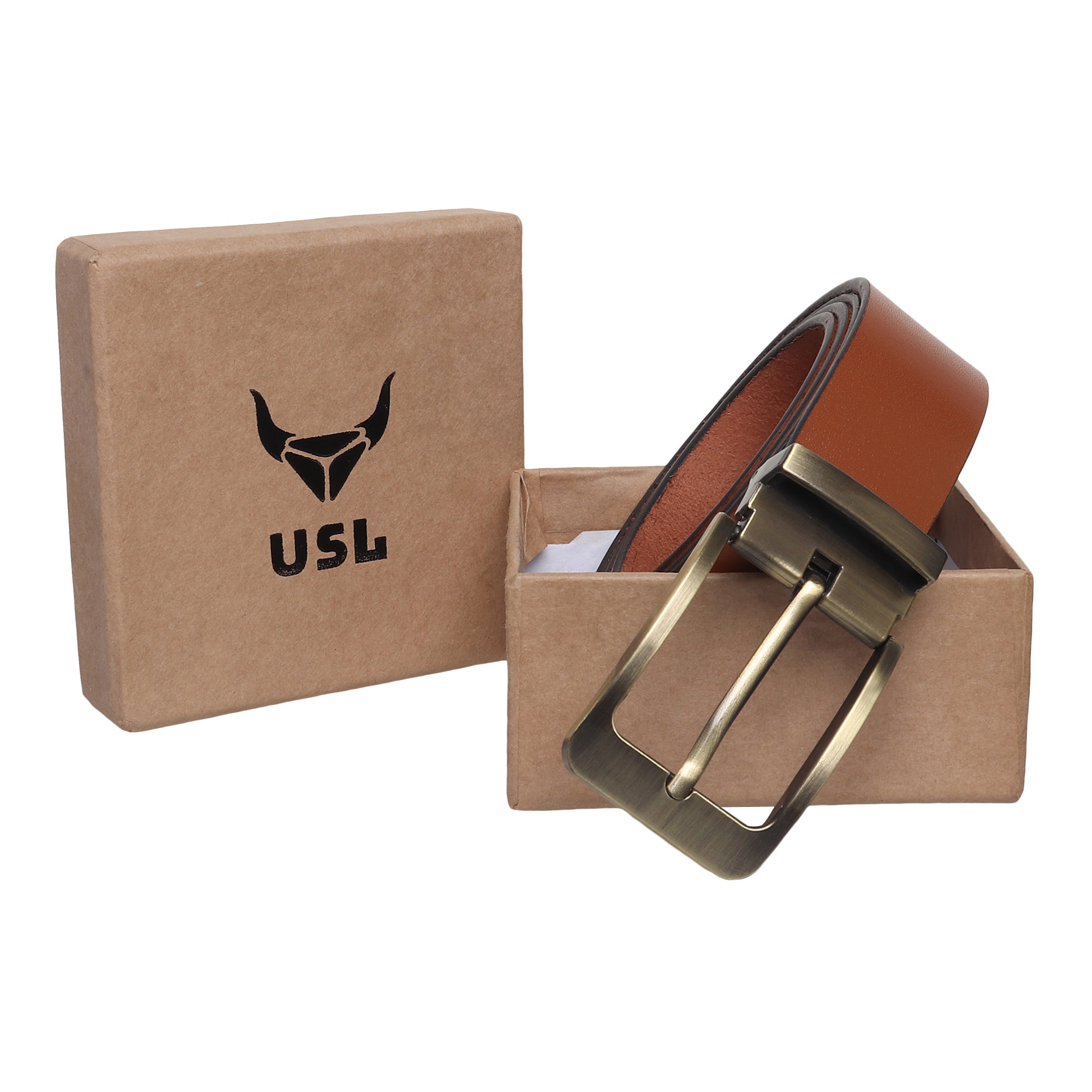 USL Mens Leather Belt | Leather Belt For Men | Formal Mens Leather Belt