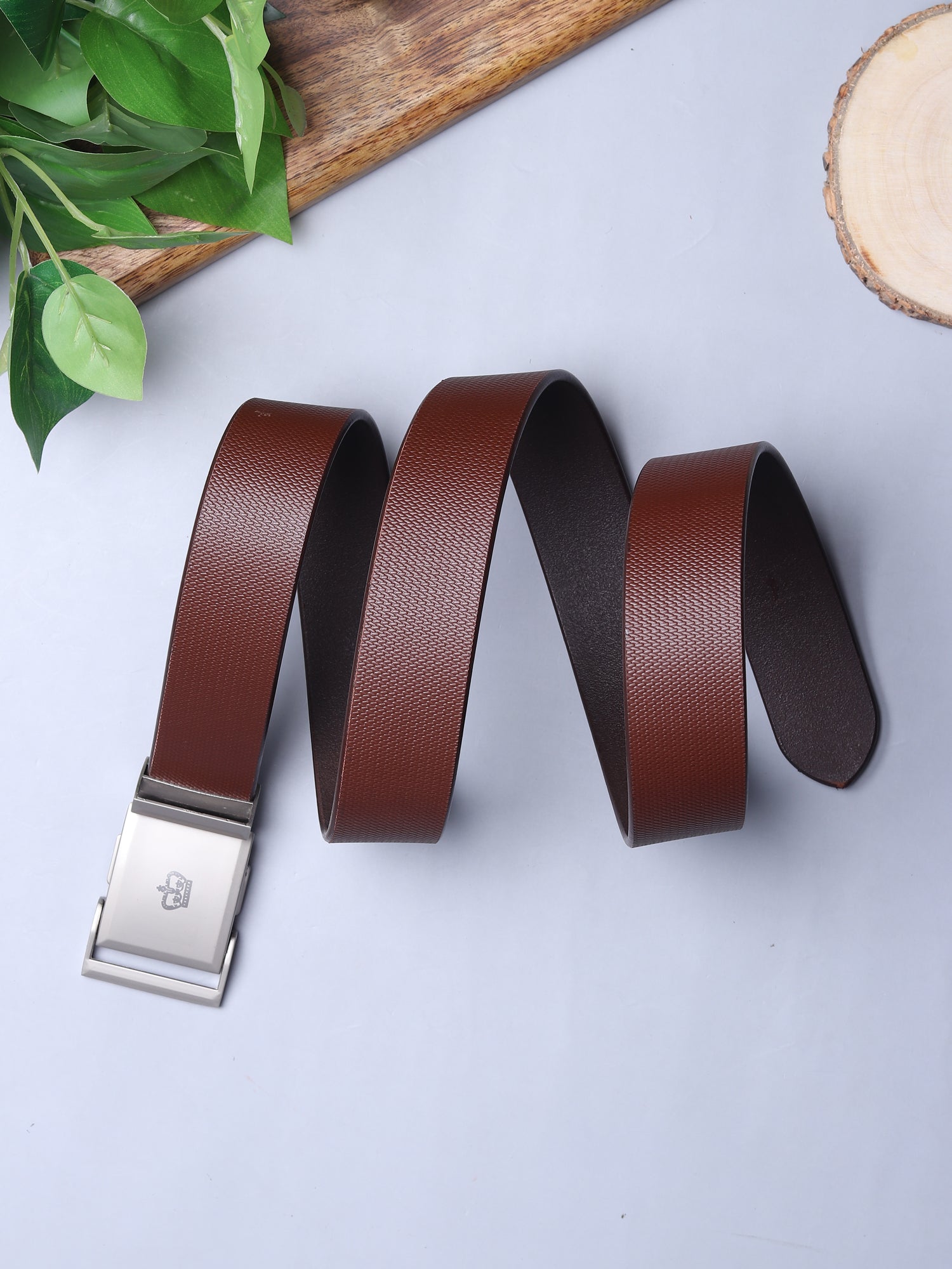 USL Genuine Leather Belt for Men & Boys Brown & Black