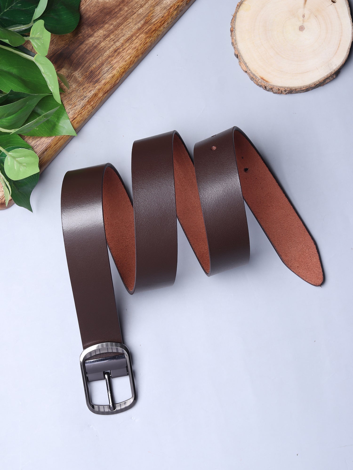 USL Casual Original Leather Belt for Men Color -Black Waist belt