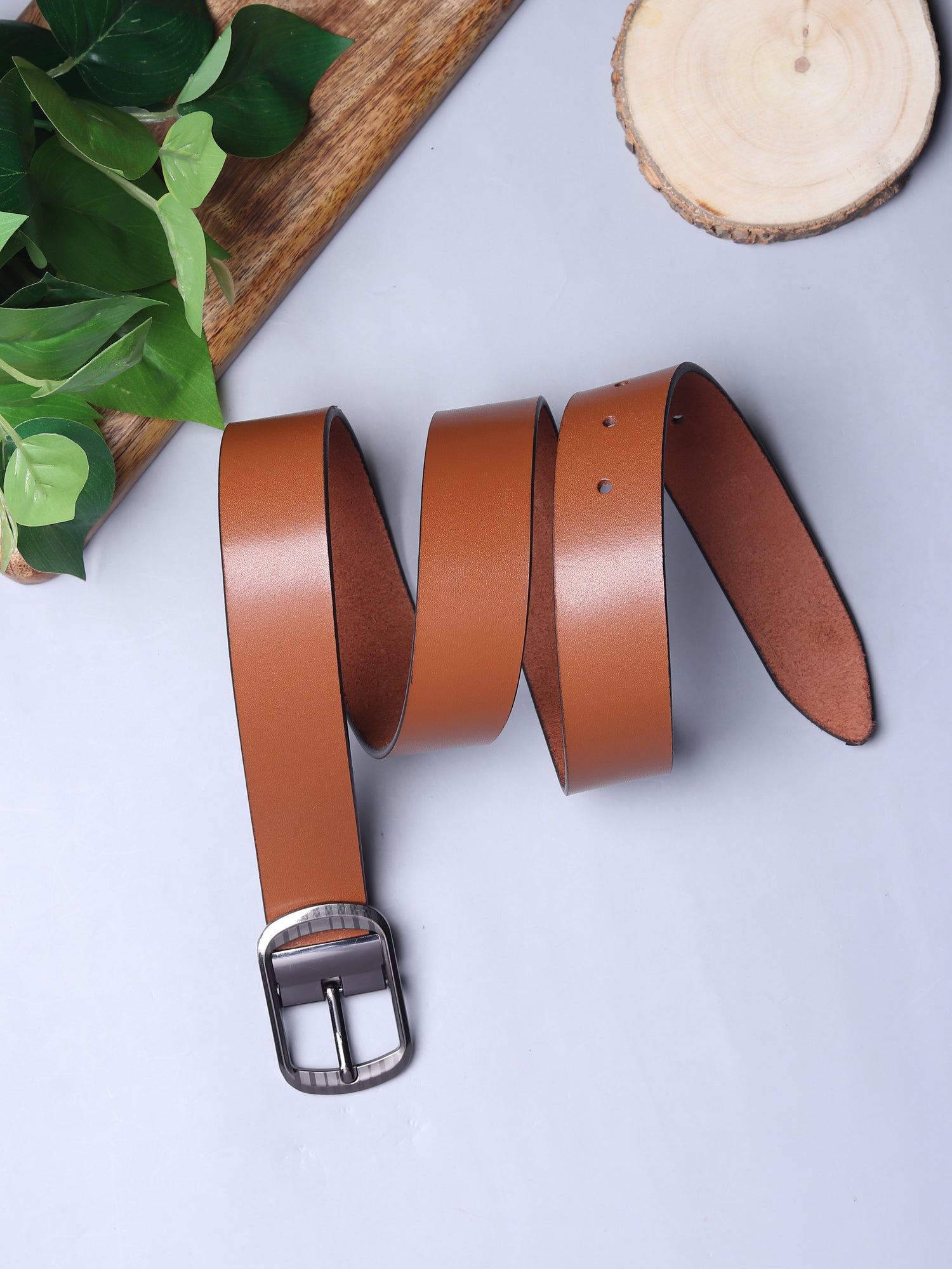 USL Casual Original Leather Belt for Men Color -Black Waist belt