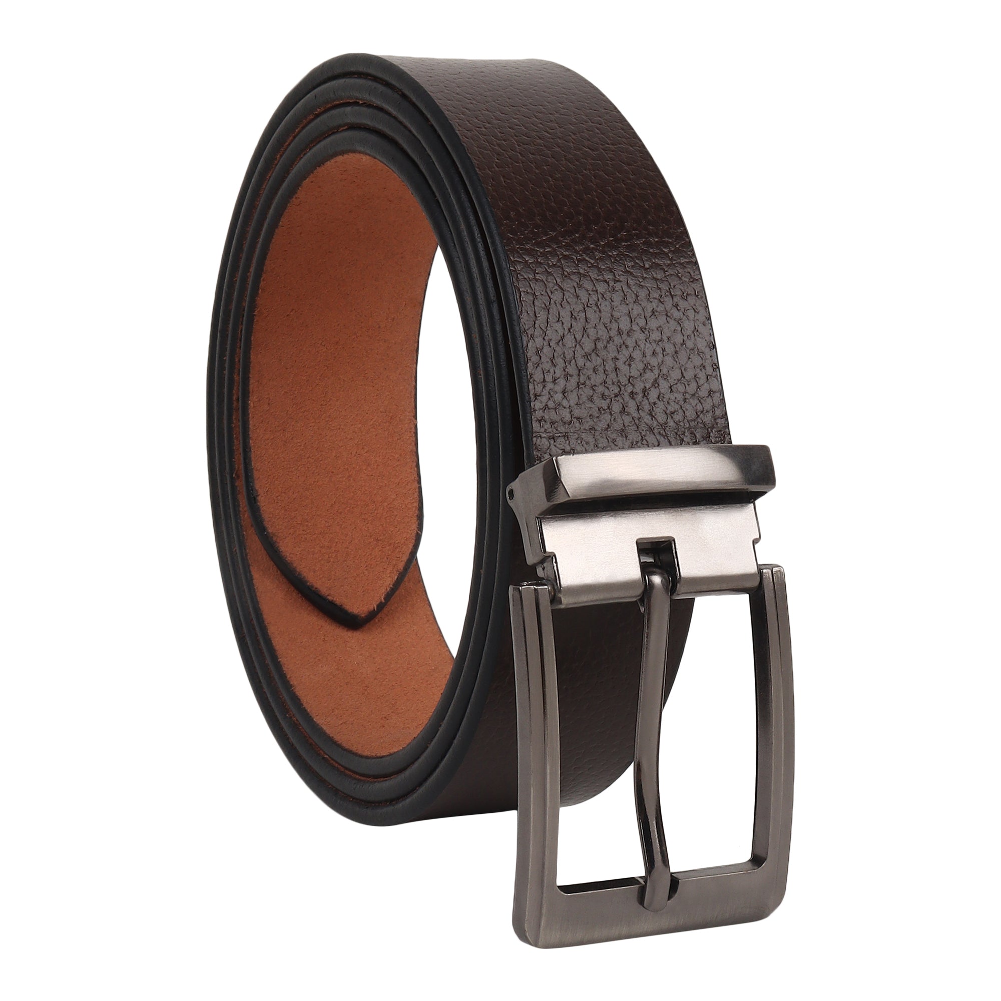 USL Genuine Leather Belt with Double Prong Buckle for Jeans and Casual Wear belt for men stylish Leather for Men's/Boys