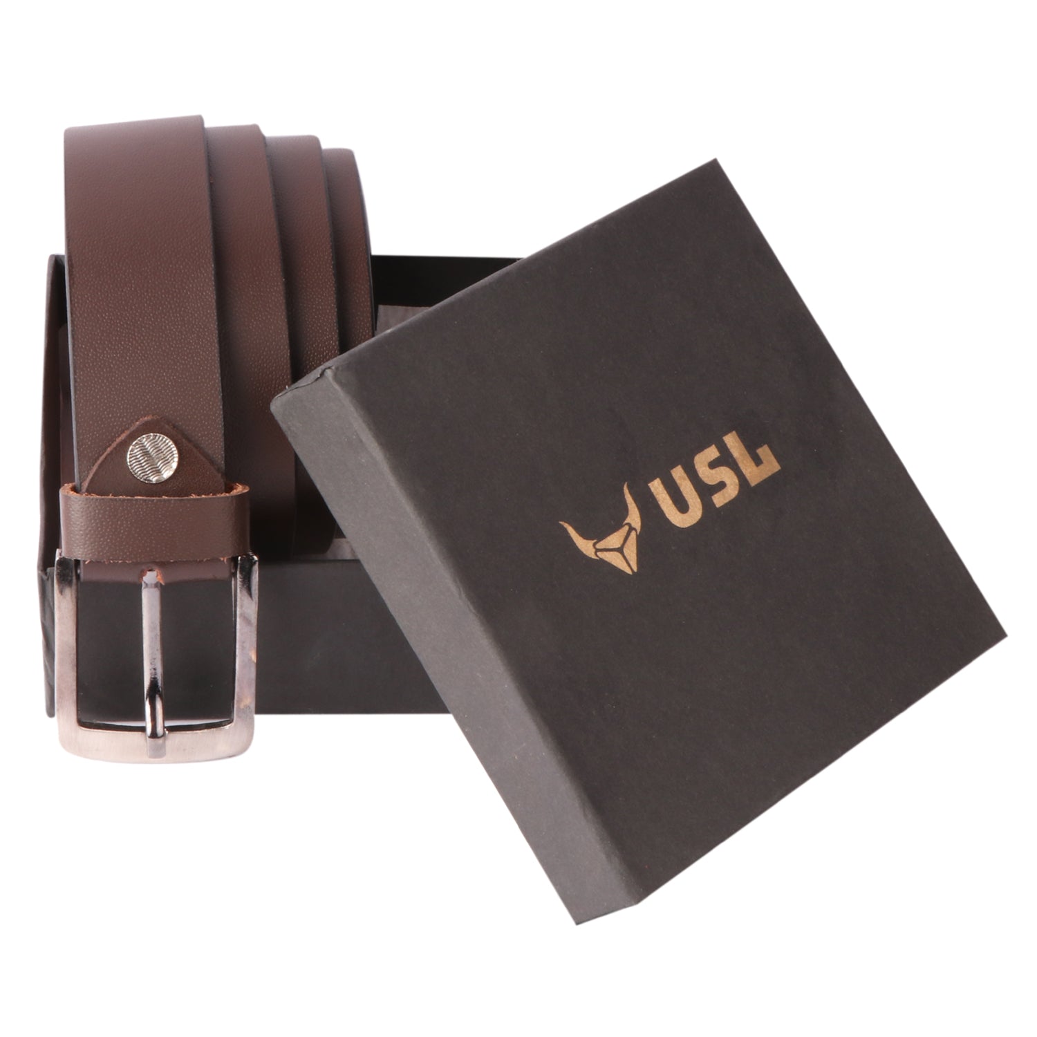 USL Formal/Casual Black Color Genuine Leather Belts For Men 35mm/1.5 Icnh