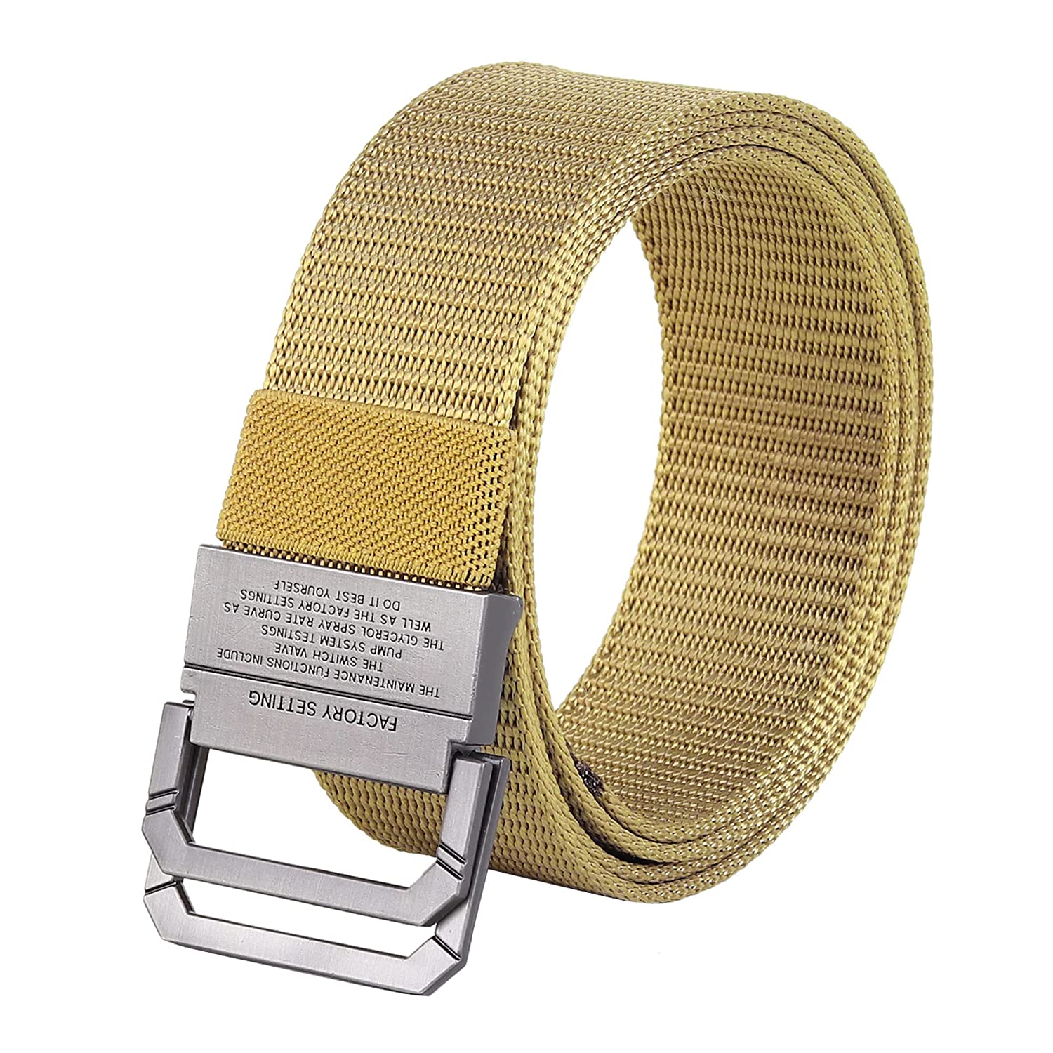 USL Double Ring Nylon Woven Fabric Belt for Men/Women/Unisex Free Size