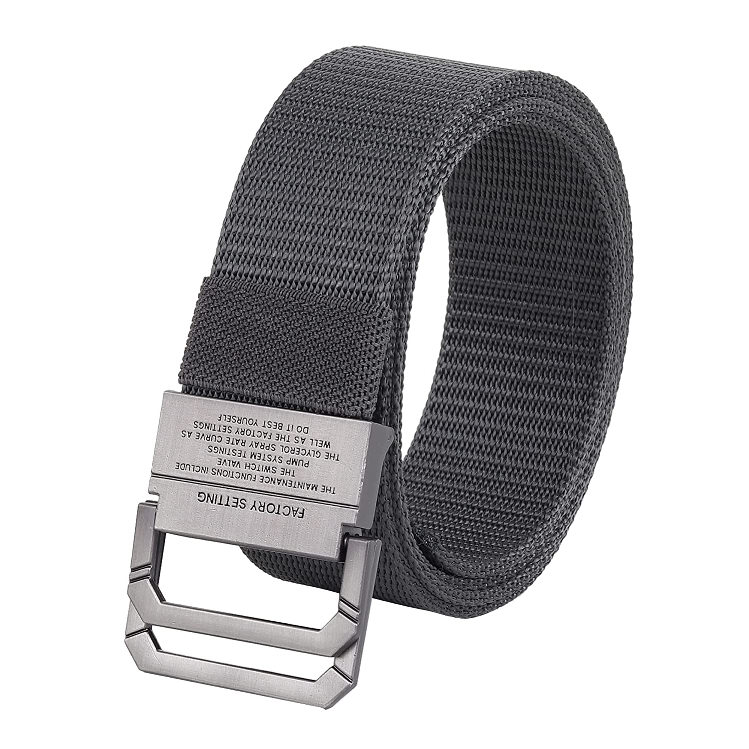 USL Double Ring Nylon Woven Fabric Belt for Men/Women/Unisex Free Size